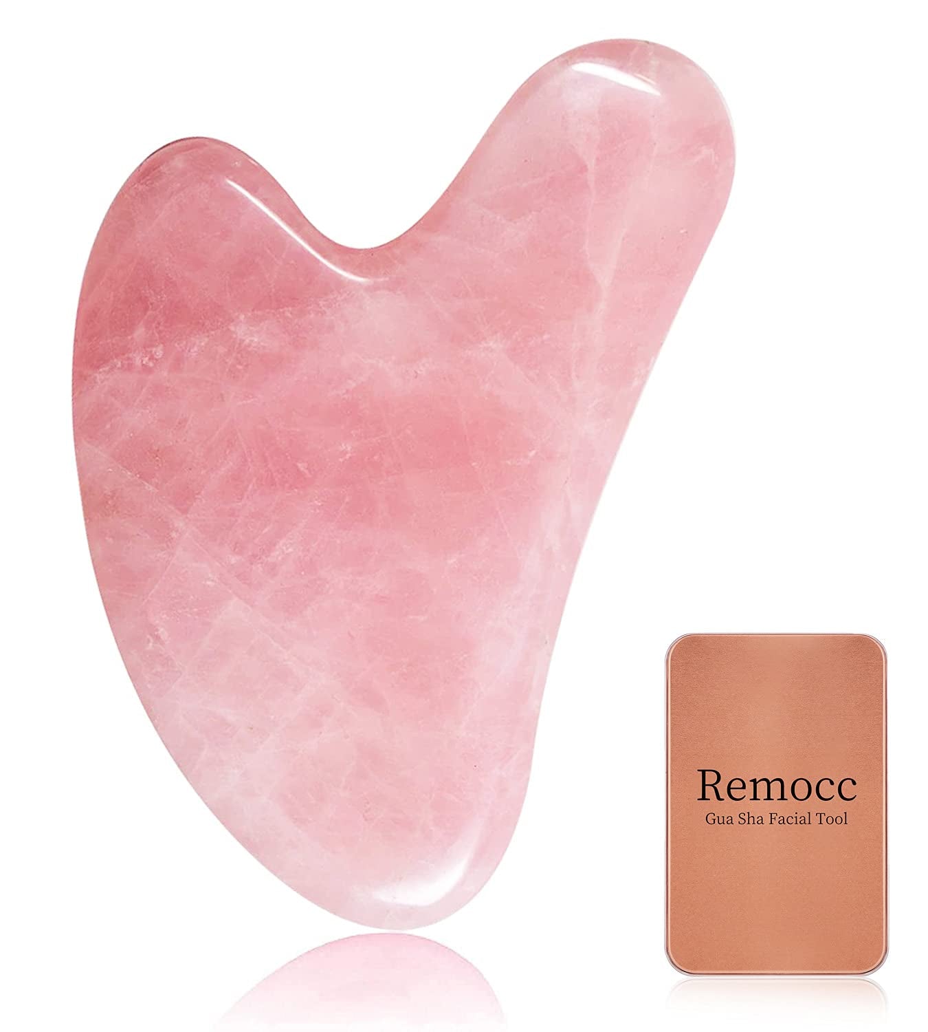 Gua Sha Massage Tool, Natural Rose Quartz Gua Sha Scraping Massage Tool, Facial Massage Tool for SPA Acupuncture Therapy Treatment on Face Back, Arms, Neck, Shoulder Health & Beauty > Personal Care > Cosmetics > Cosmetic Tools > Skin Care Tools Remocc