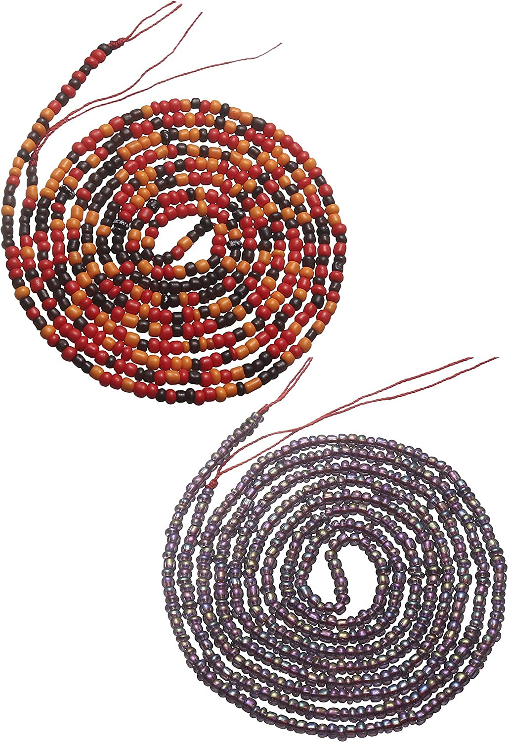 Taouzi Waist Beads for Women Colorful Beaded Body Chain Elastic String Waist Chain Beach Bikini Belly Chains Summer Jewelry for Women Girls Apparel & Accessories > Jewelry > Body Jewelry Taouzi ColorBrown02