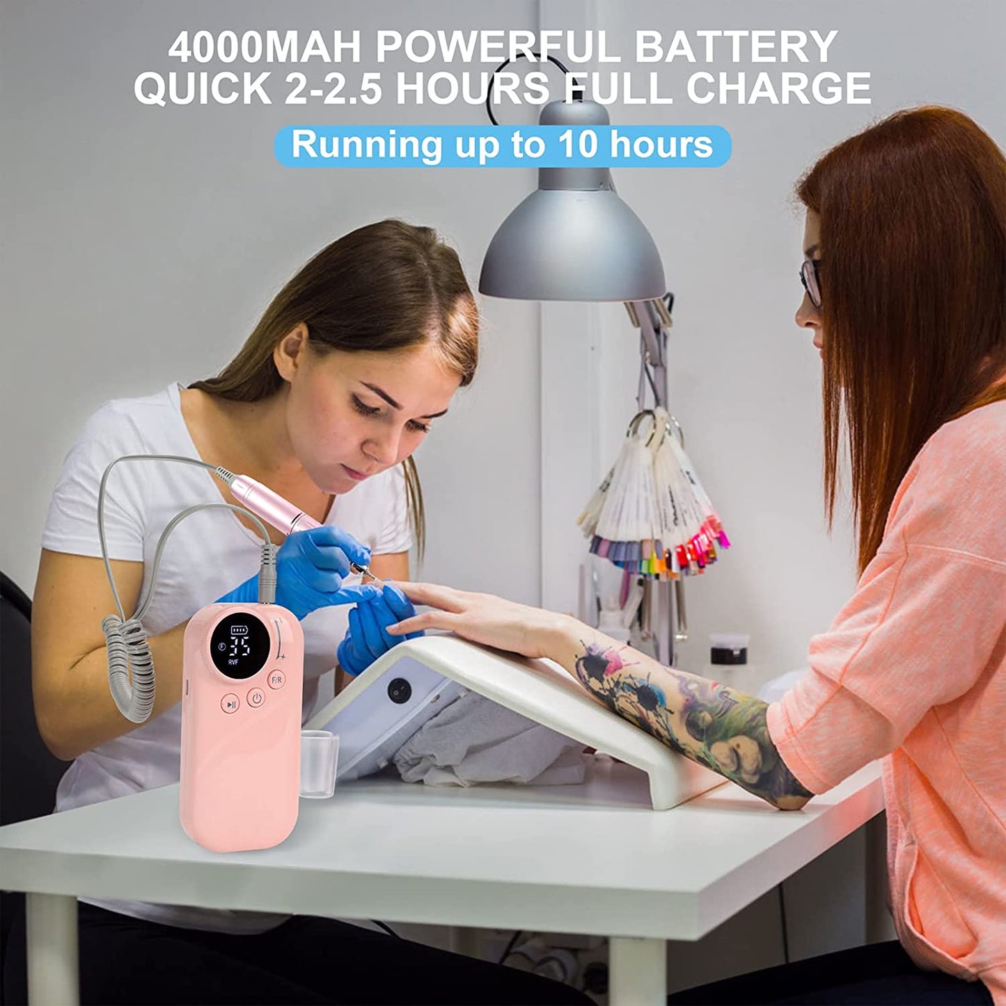 Rechargeable Nail Drill Electric Nail File, Professional 35000RPM Nail Drills for Acrylic Nails, Portable Electric E File for Gel Nails, Manicure Pedicure Polishing Shape Tools with 11Pcs Drill Bits Health & Beauty > Personal Care > Cosmetics > Cosmetic Tools > Nail Tools ZXNZX