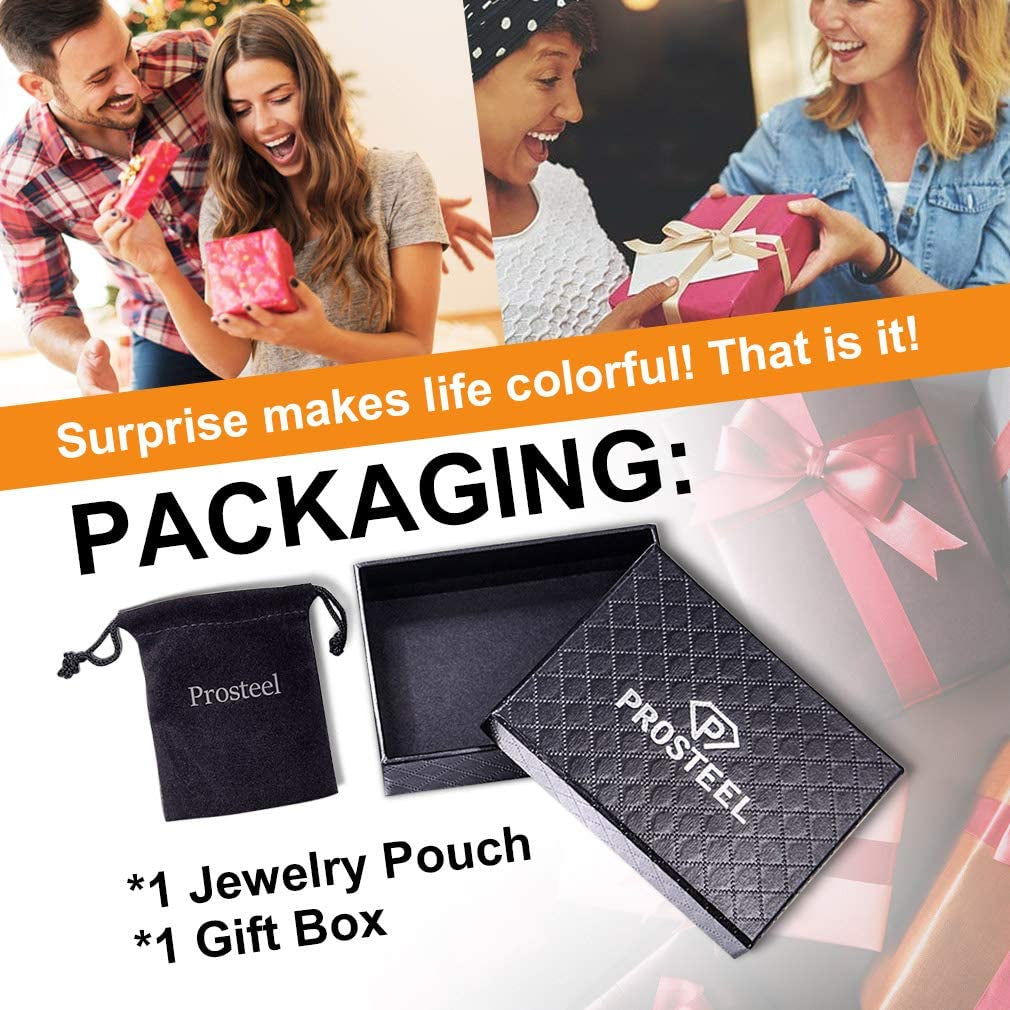 PROSTEEL Stainless Steel Chain Anklets for Men Women, Silver/Gold Tone, Ankle Bracelets Hypoallergenic, 8-10.5 Inch Adjustable, Come Gift Box Apparel & Accessories > Jewelry > Anklets Prosteel Jewelry