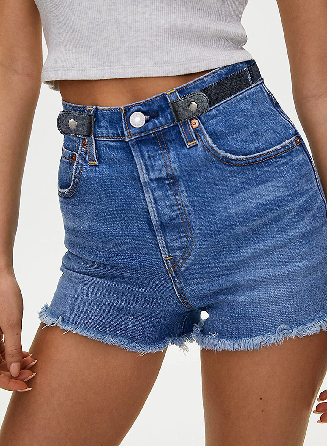 MSTOKIN No Buckle Stretch Belt Invisible Elastic Buckleless Belts for Jeans Double O Ring Belt for Waist Dress Pack of 4,2 Apparel & Accessories > Clothing Accessories > Belts MSTOKIN