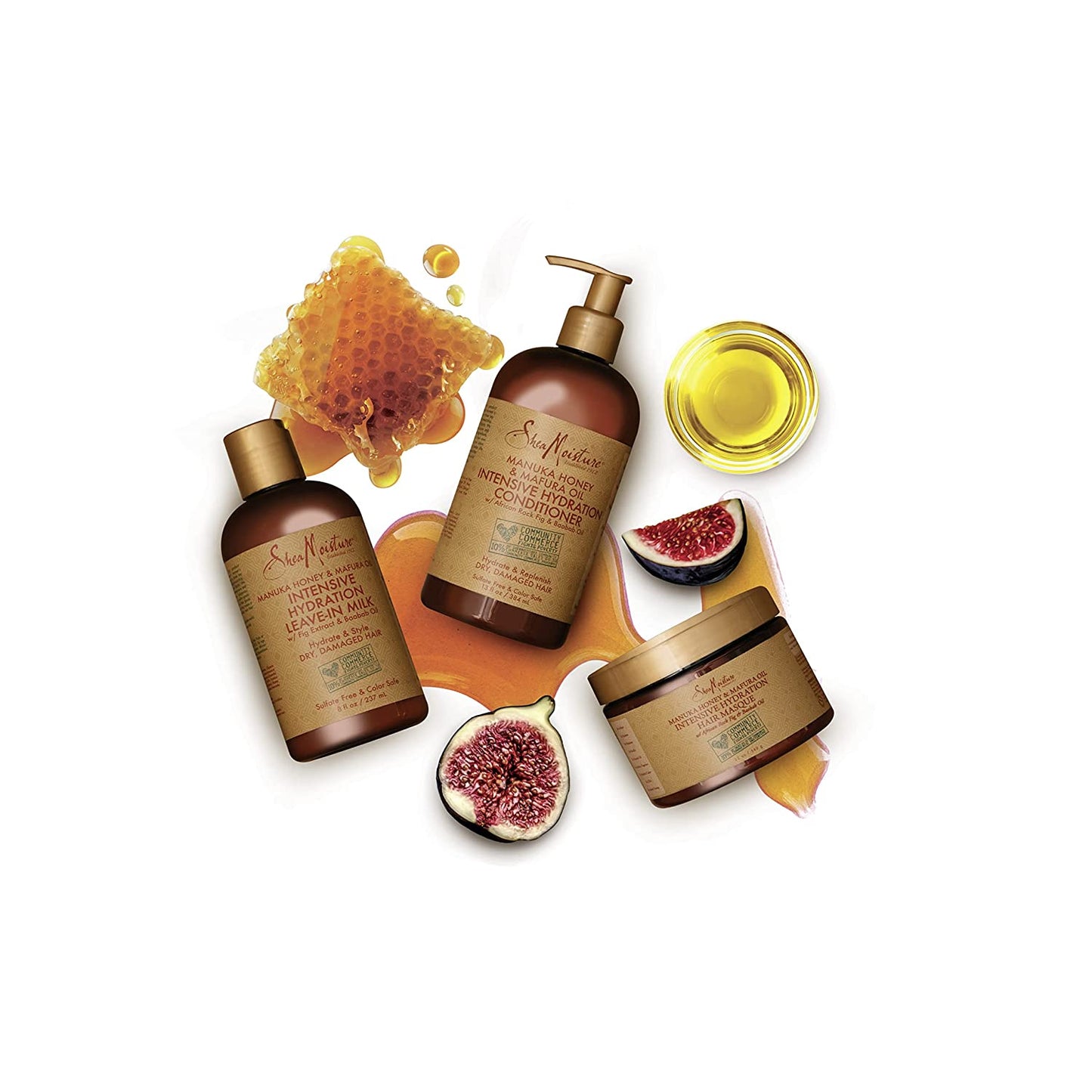 Sheamoisture Conditioner Intensive Hydration for Dry, Damaged Hair Manuka Honey and Mafura Oil to Nourish and Soften Hair 13 Oz Health & Beauty > Personal Care > Hair Care SheaMoisture