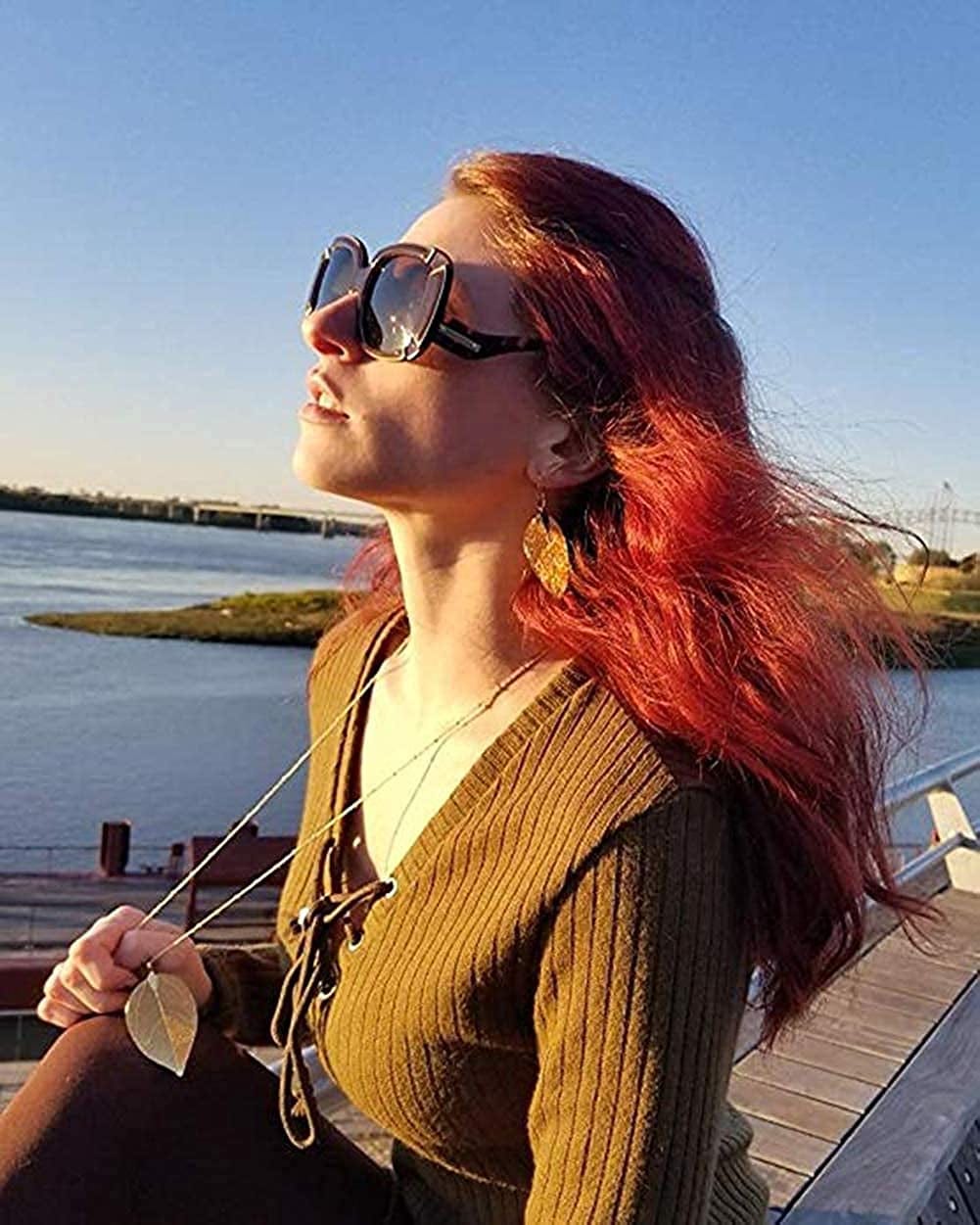 Fecsiory 12 Pcs Long Pendant Necklace for Women, Gold Bar Feather Triangle Leaf Lock Tassel Y Necklace Jewelry Set for Girls Gold & Silver Set