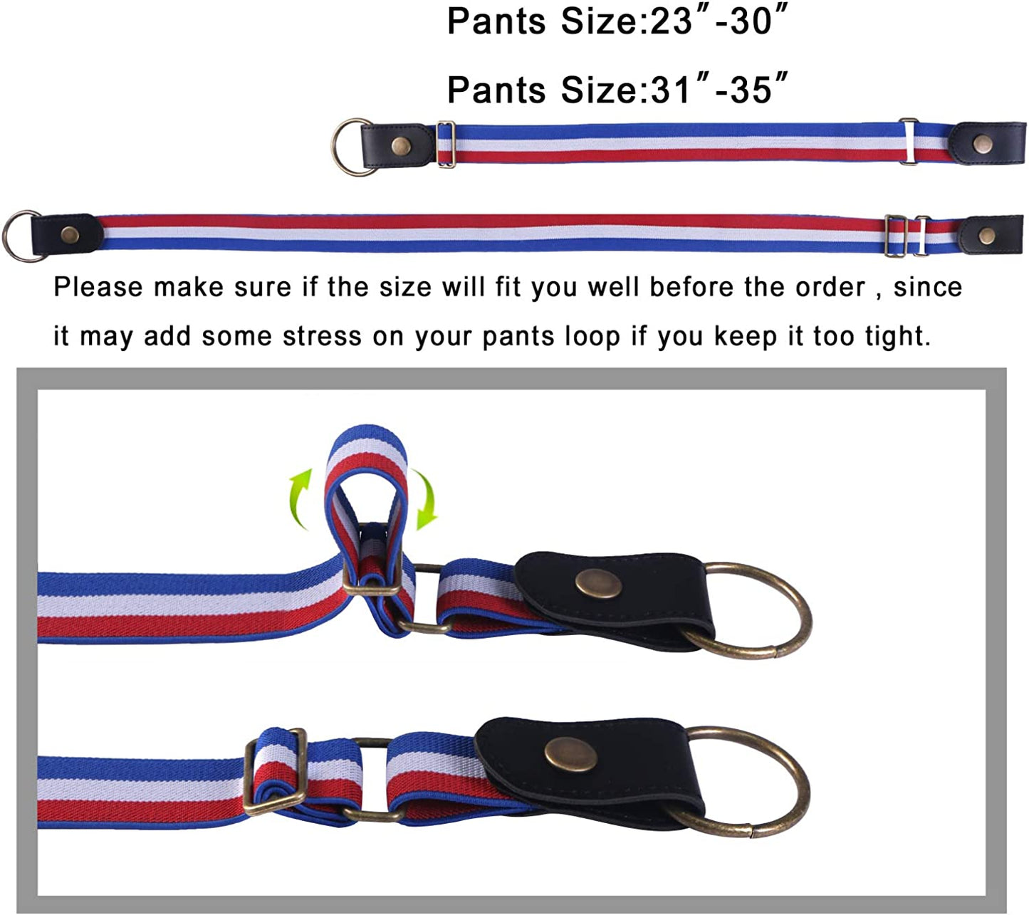 No Buckle Stretch Belt for Jeans, Invisible Elastic Adjustable Waist Belt Apparel & Accessories > Clothing Accessories > Belts Sanlykate