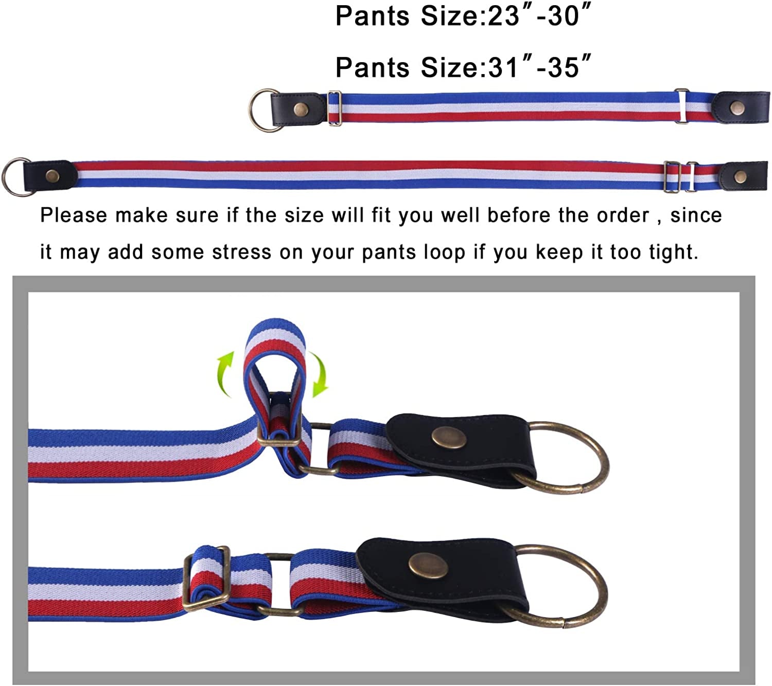 No Buckle Stretch Belt for Jeans, Invisible Elastic Adjustable Waist Belt Apparel & Accessories > Clothing Accessories > Belts Sanlykate