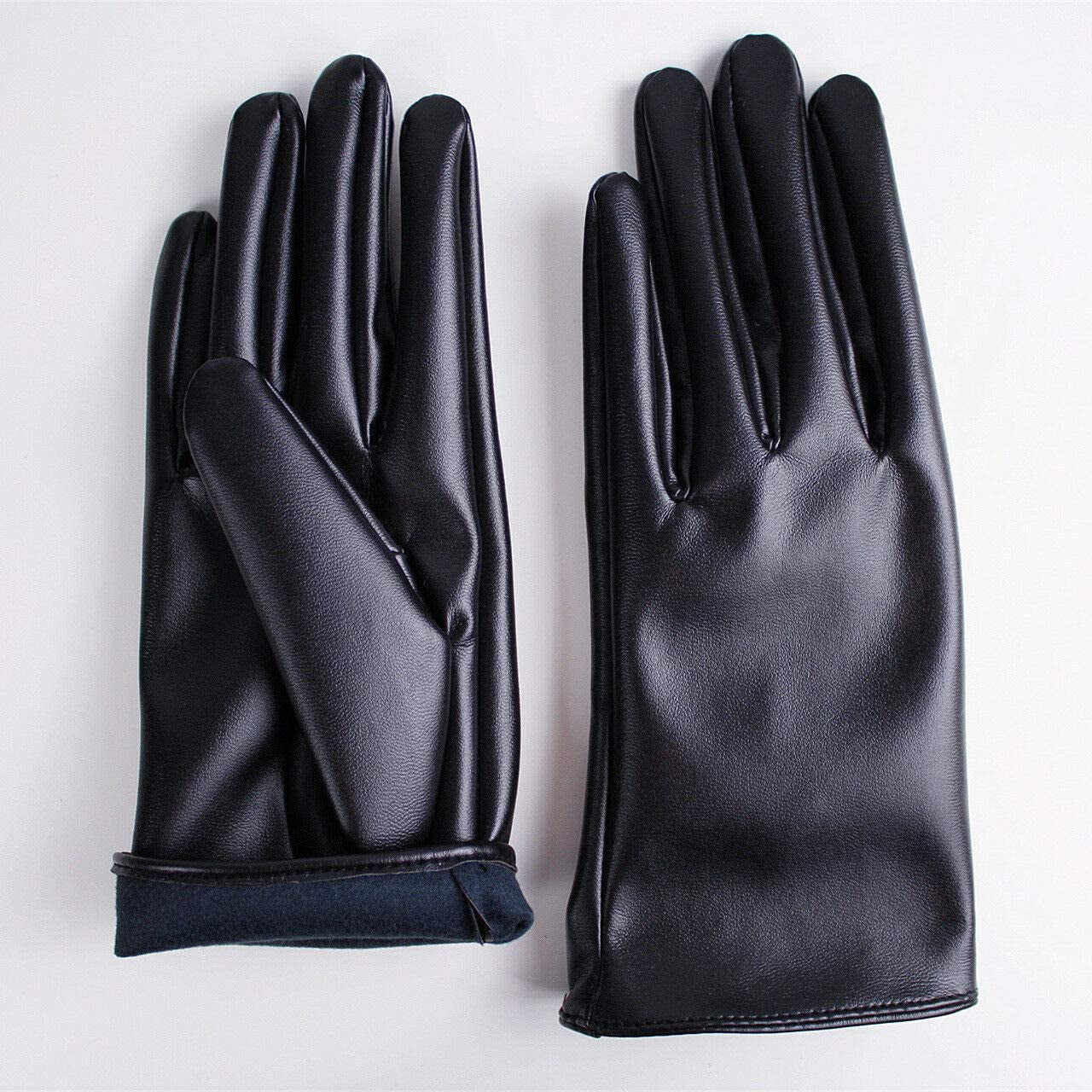 Dooway Women'S Short Dress Leather Gloves for Evening Costumes Daily Faux Leather PU 21Cm Apparel & Accessories > Clothing Accessories > Gloves & Mittens DooWay