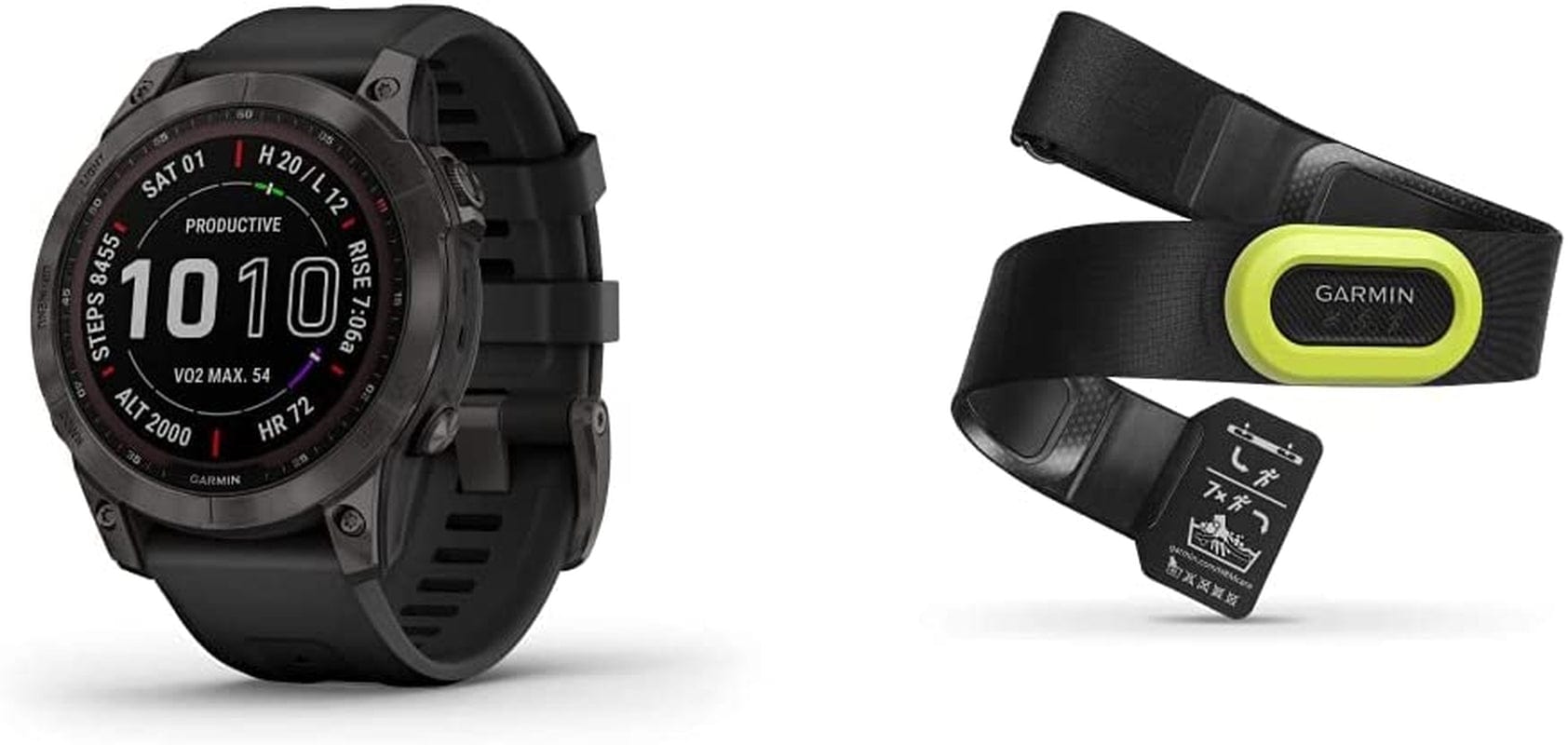 Fenix 7S Solar, Smaller Sized Adventure Smartwatch, with Solar Charging Capabilities, Rugged Outdoor Watch with GPS, Touchscreen, Health and Wellness Features, Slate Gray with Black Band Carbon Gray DLC Titanium with Black Band / 7 Sapphire Solar / Smartwatch + Strap