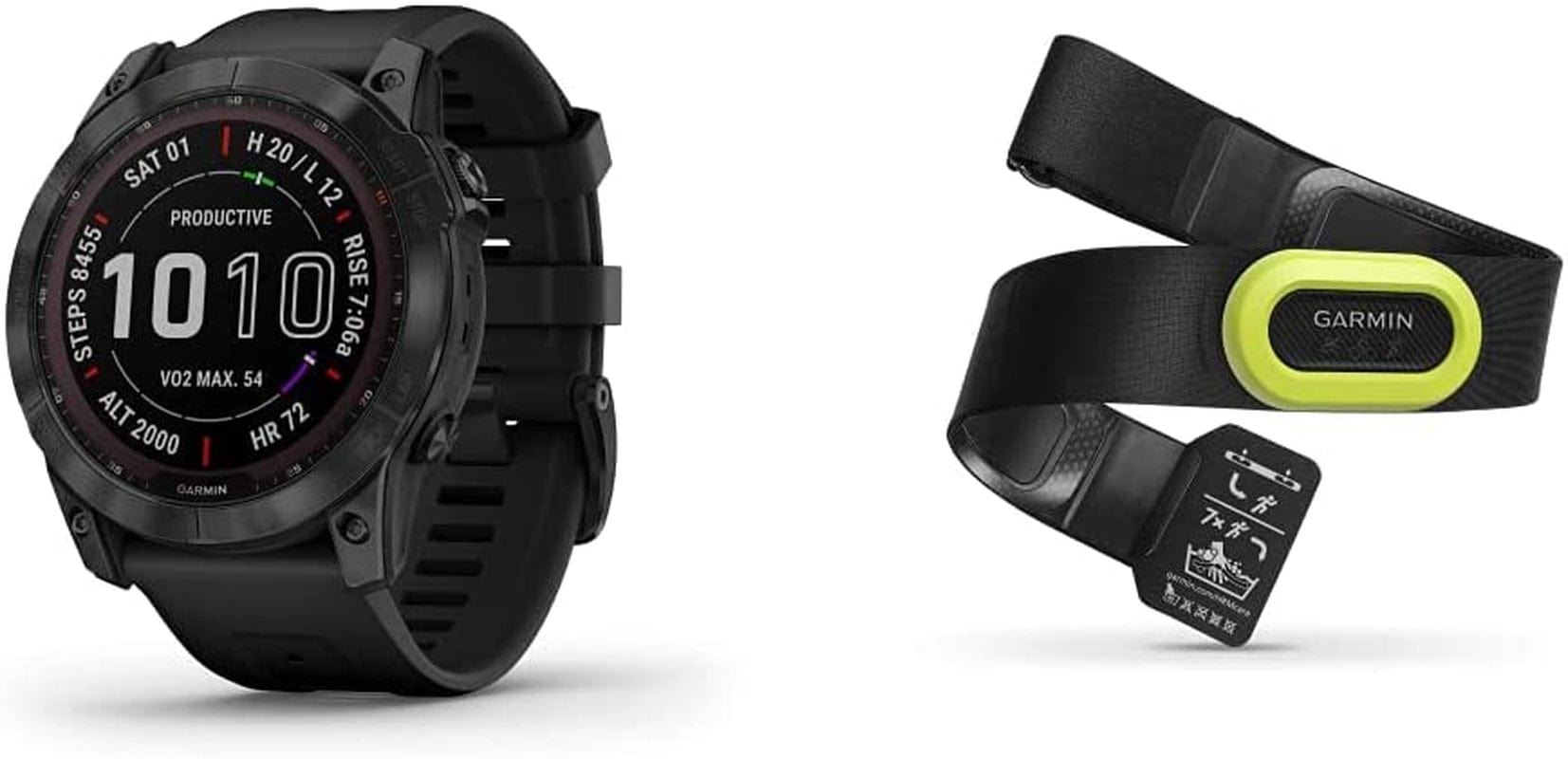 Fenix 7S Solar, Smaller Sized Adventure Smartwatch, with Solar Charging Capabilities, Rugged Outdoor Watch with GPS, Touchscreen, Health and Wellness Features, Slate Gray with Black Band Black DLC Titanium w/ Black Band / 7X Sapphire Solar / Smartwatch + Strap