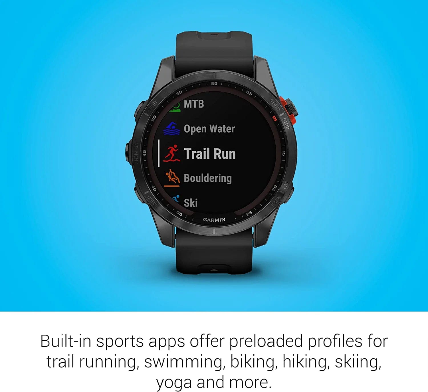 Fenix 7S Solar, Smaller Sized Adventure Smartwatch, with Solar Charging Capabilities, Rugged Outdoor Watch with GPS, Touchscreen, Health and Wellness Features, Slate Gray with Black Band