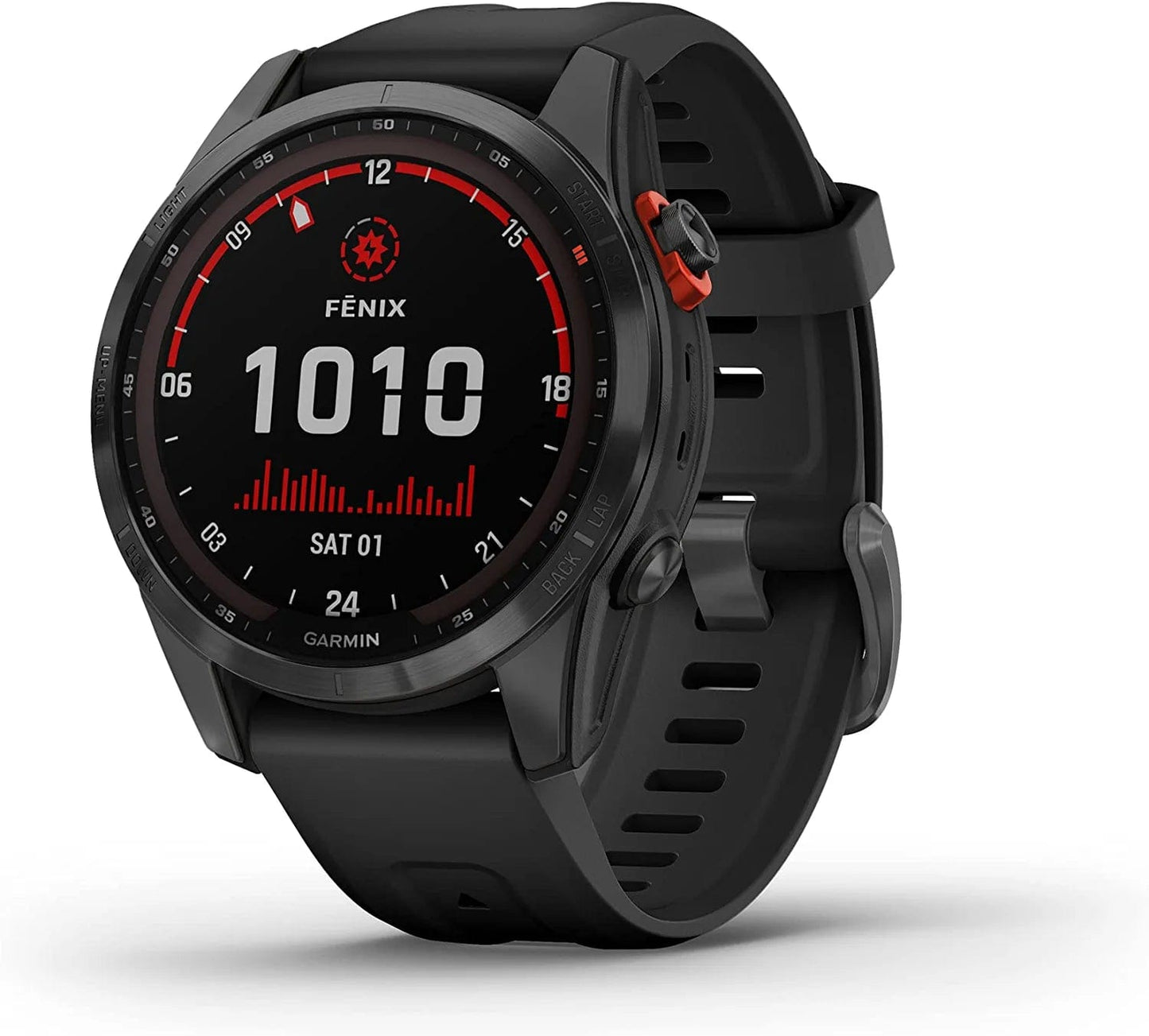 Fenix 7S Solar, Smaller Sized Adventure Smartwatch, with Solar Charging Capabilities, Rugged Outdoor Watch with GPS, Touchscreen, Health and Wellness Features, Slate Gray with Black Band Slate with Black Band / 7S Solar / Smartwatch
