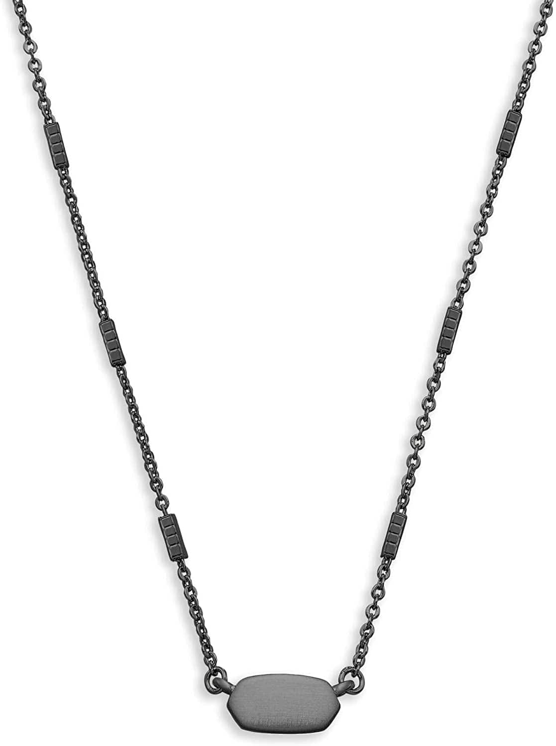 Fern Pendant Necklace for Women GUNMETAL