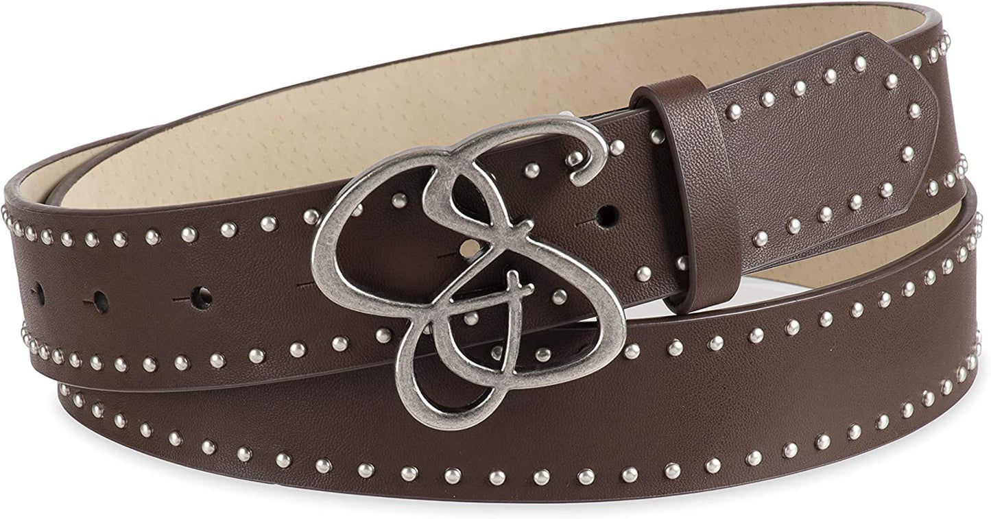Jessica Simpson Women'S Fashion Casual Belt Apparel & Accessories > Clothing Accessories > Belts Jessica Simpson Brown Logo 1 Small