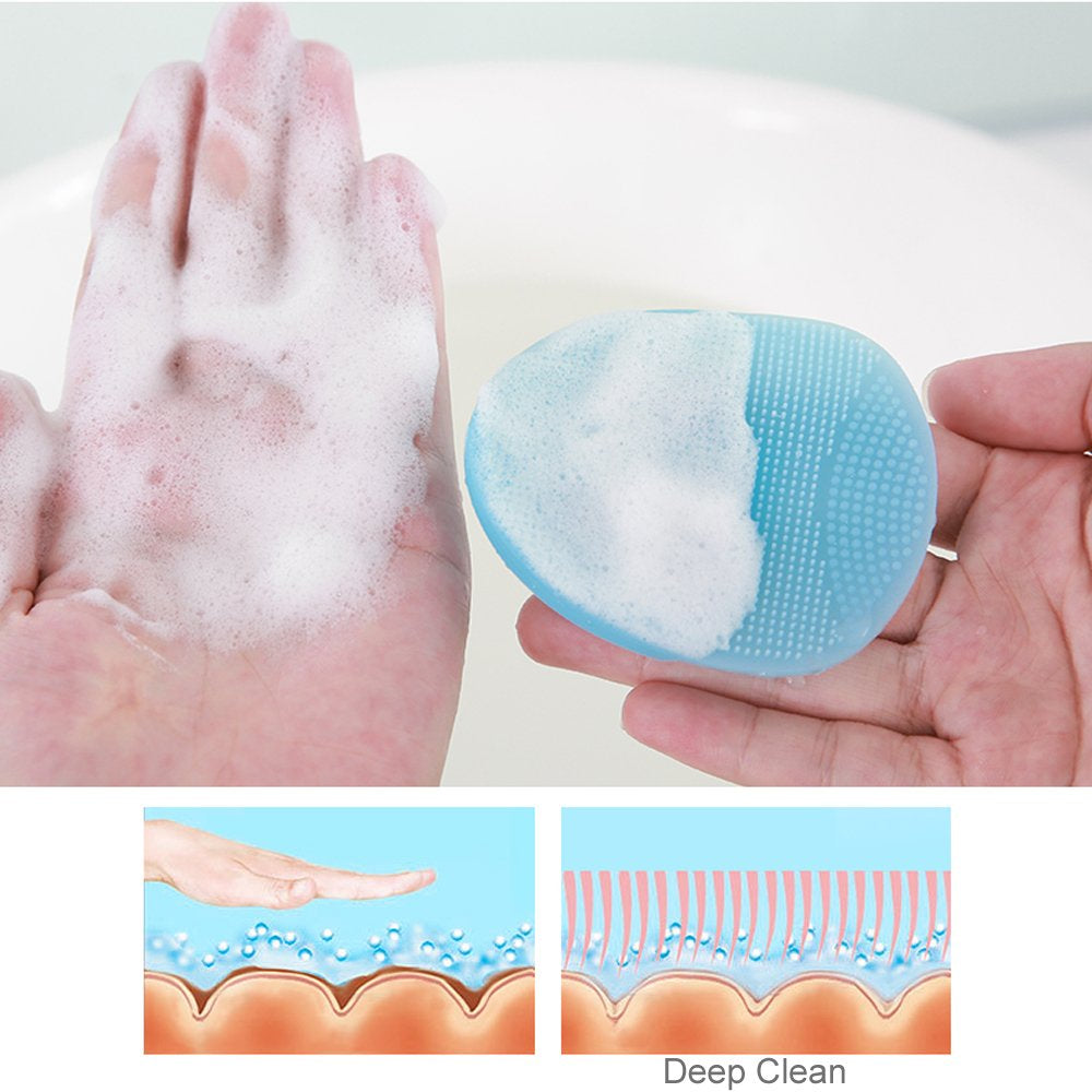 INNERNEED Super Soft Silicone Face Cleanser and Massager Brush Manual Facial Cleansing Brush Handheld Mat Scrubber for Sensitive, Delicate, Dry Skin (Pack of 4) Health & Beauty > Personal Care > Cosmetics > Cosmetic Tools > Skin Care Tools INNERNEED