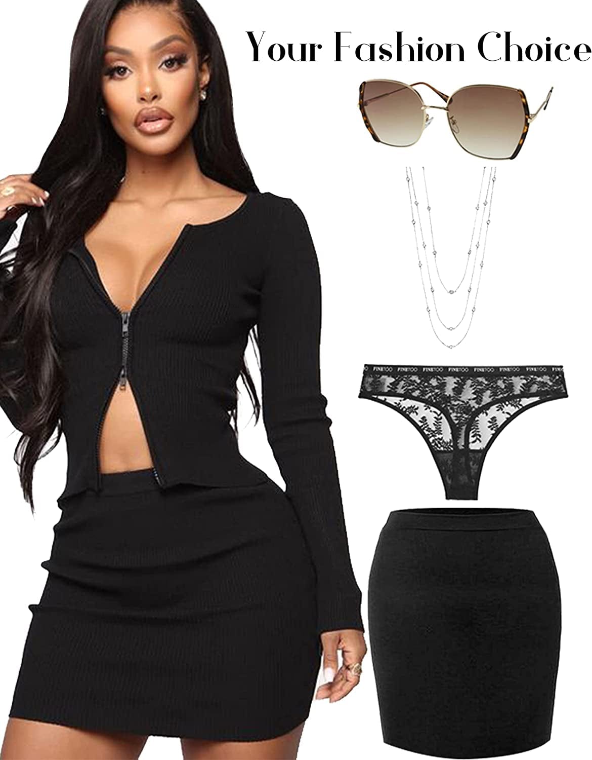 FINETOO 6 Pack Lace Thongs for Women Sexy High Waisted Thong Underwear Cute Breathable Stretch Hipster Tangas Panties S-XL