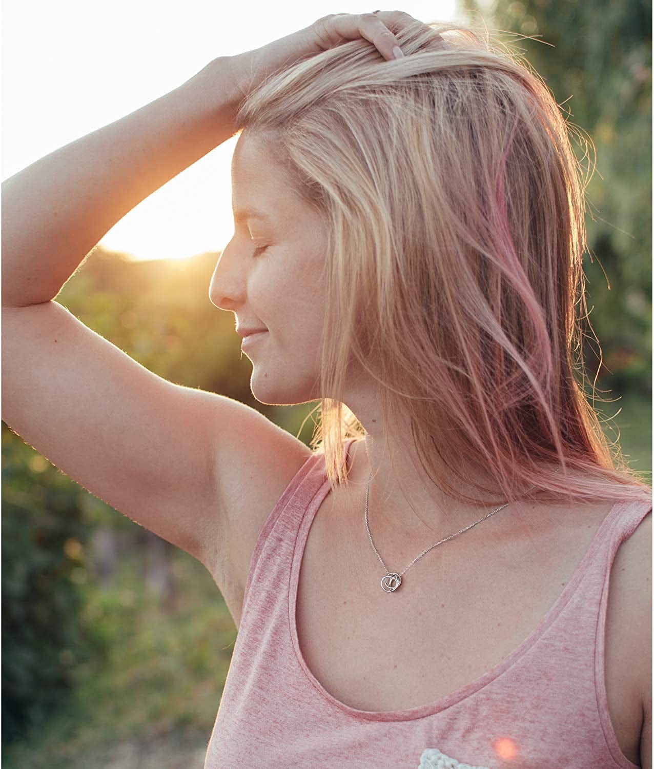 Five Generations Necklace - Sterling Silver Necklace Gift for Grandmother, Gift for Mom Grandma Nana, Grandma, Great Grandma Gift (Five Generations Gifts)