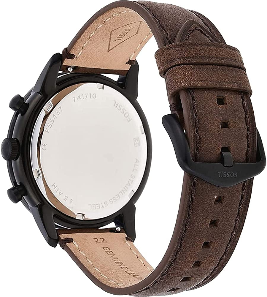 Fossil Men'S Townsman Stainless Steel and Leather Casual Quartz Chronograph Watch