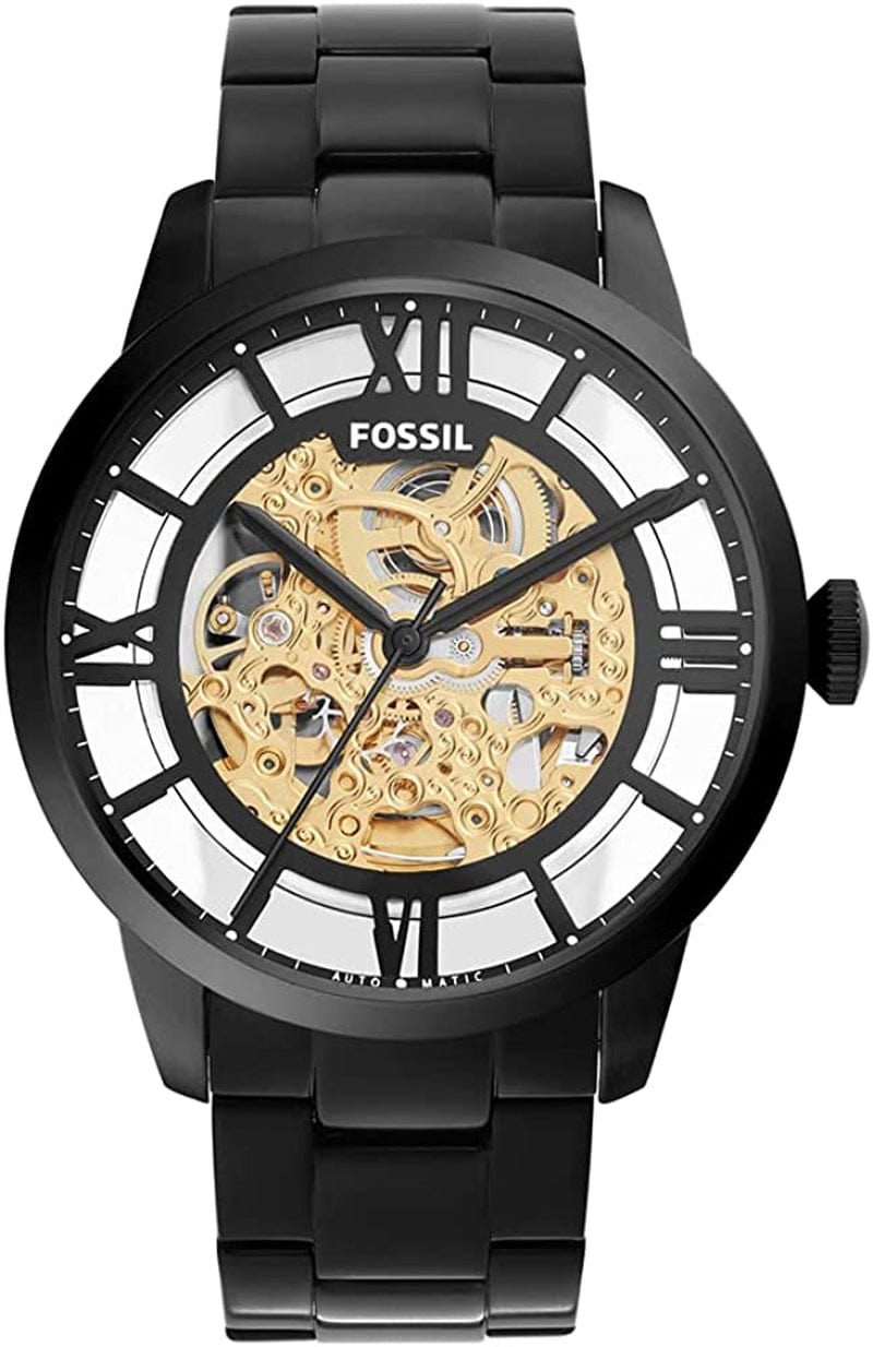 Fossil Men'S Townsman Stainless Steel Mechanical Automatic Watch Black