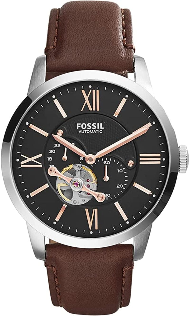 Fossil Men'S Townsman Stainless Steel Mechanical Automatic Watch Silver-tone