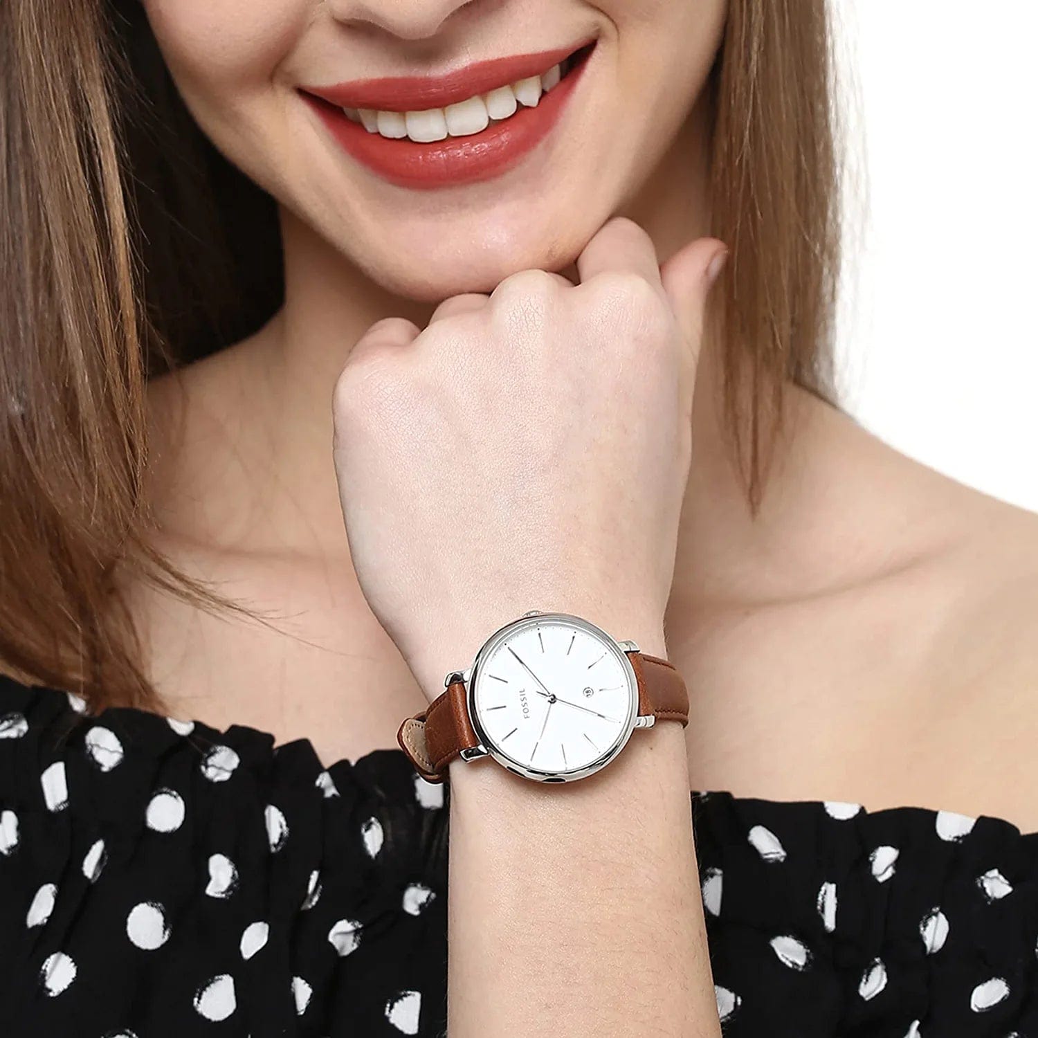 Fossil Women'S Jacqueline Quartz Stainless Steel and Leather Watch