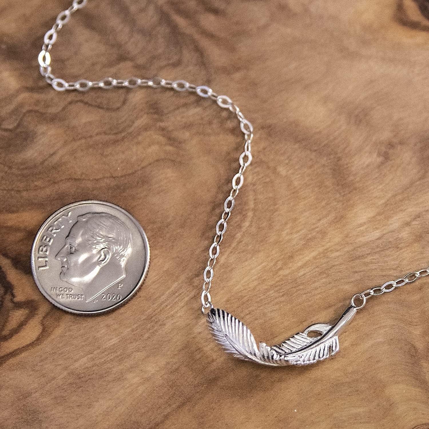 Friend Gifts for Women, Sterling Silver or Gold Plated Feather Friendship Necklace, Gifts for Best Friends, Long Distance Relationship, Gifts for Friends Female