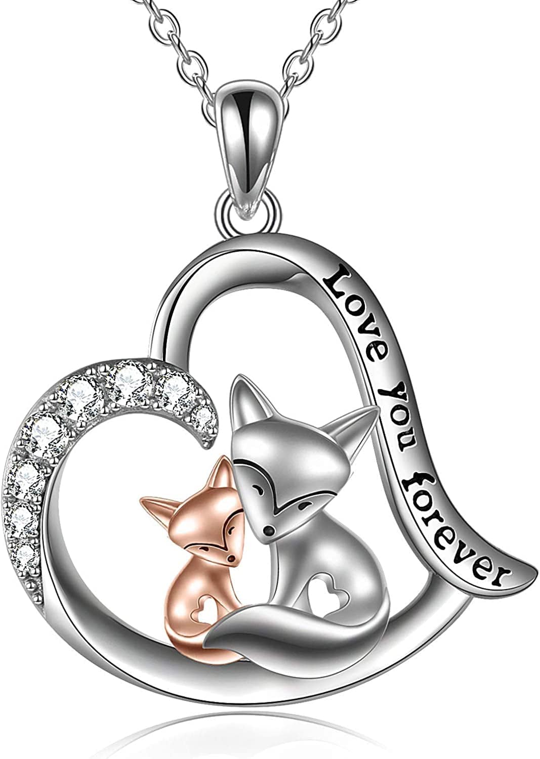 Frog/Fox/Ladybug/Butterfly Necklace Jewelry for Women Sterling Silver Mothers Day Gifts for Mom Daughter Wife(Sliver-Ladybug Necklace) silver-fox necklace