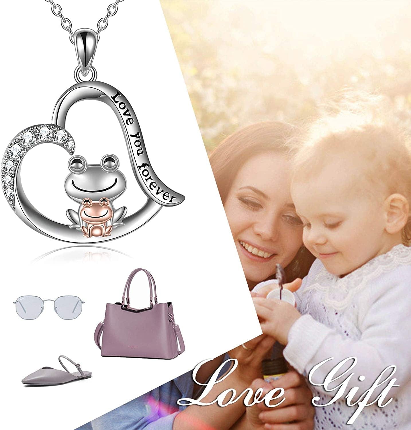 Frog/Fox/Ladybug/Butterfly Necklace Jewelry for Women Sterling Silver Mothers Day Gifts for Mom Daughter Wife(Sliver-Ladybug Necklace)