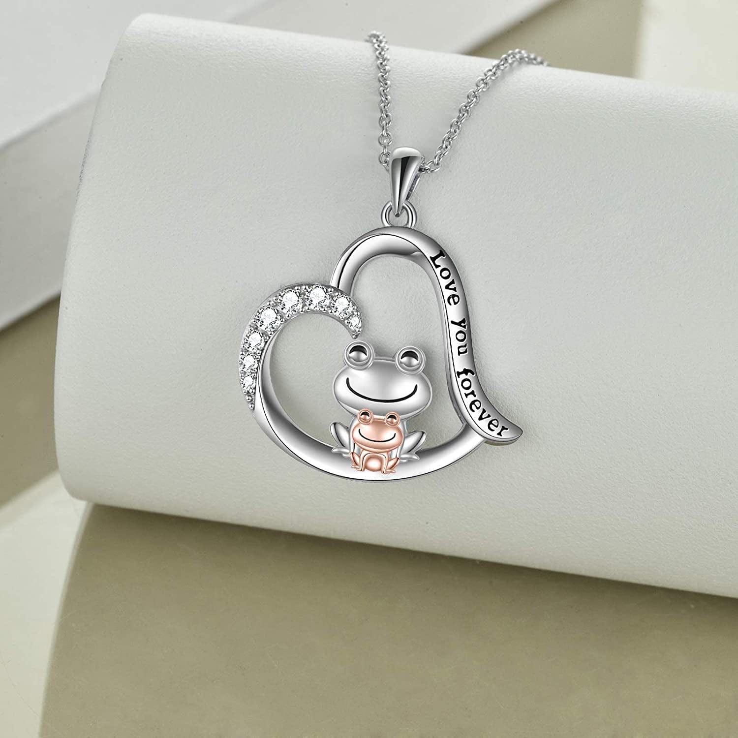 Frog/Fox/Ladybug/Butterfly Necklace Jewelry for Women Sterling Silver Mothers Day Gifts for Mom Daughter Wife(Sliver-Ladybug Necklace)