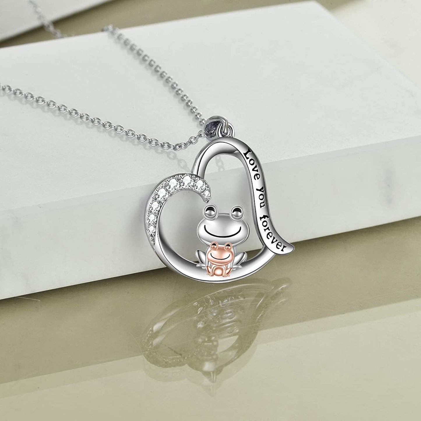 Frog/Fox/Ladybug/Butterfly Necklace Jewelry for Women Sterling Silver Mothers Day Gifts for Mom Daughter Wife(Sliver-Ladybug Necklace)