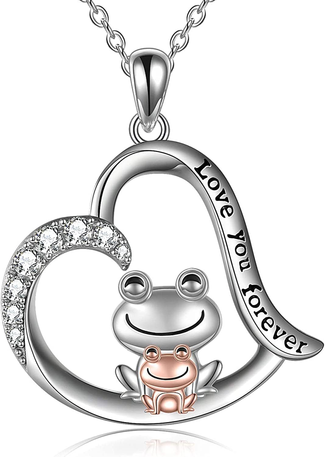Frog/Fox/Ladybug/Butterfly Necklace Jewelry for Women Sterling Silver Mothers Day Gifts for Mom Daughter Wife(Sliver-Ladybug Necklace) silver-frog necklace