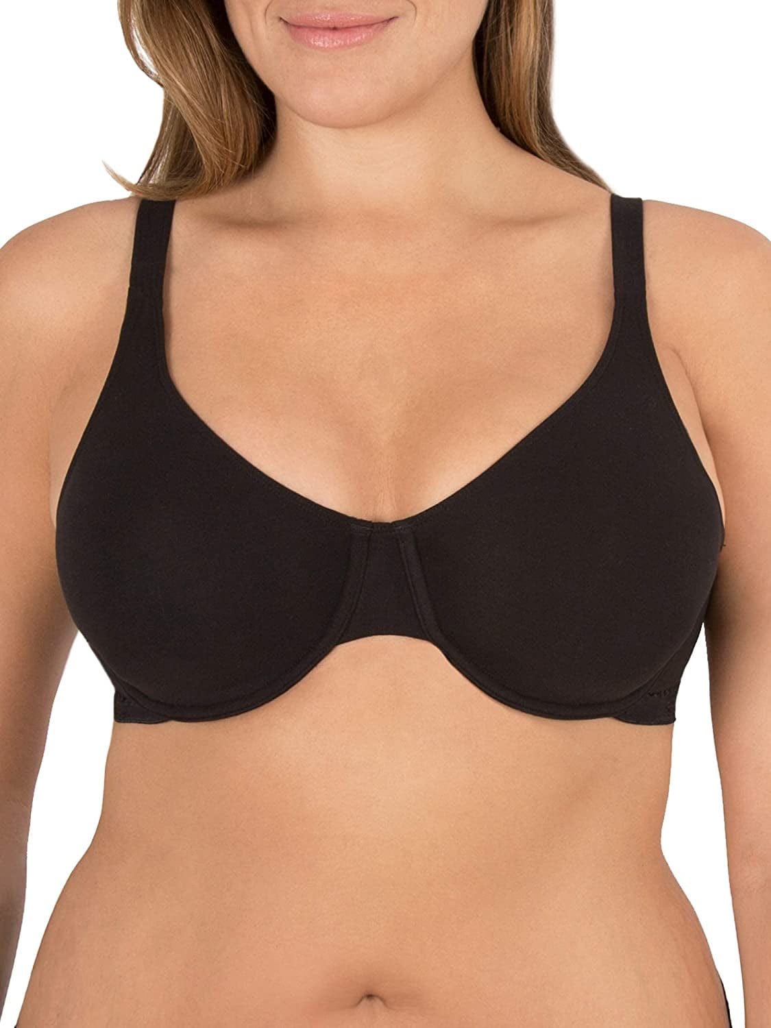 Fruit of the Loom Women'S Cotton Stretch Extreme Comfort Bra Black Hue/Sand / 40D