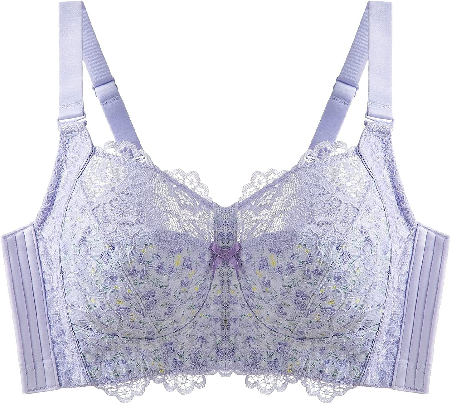 Full Coverage Wireless Bras for Women Unpadded Minimizer Unlined Lace Bra
