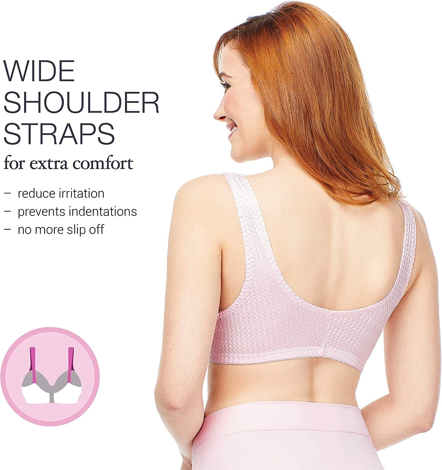 Full-Freedom Comfort Front Closure Bra for Women, Wireless