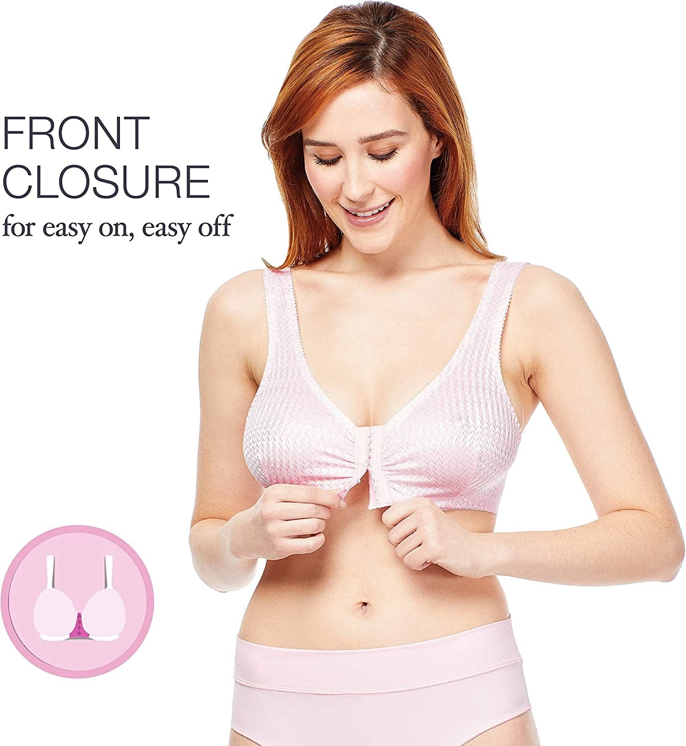 Full-Freedom Comfort Front Closure Bra for Women, Wireless