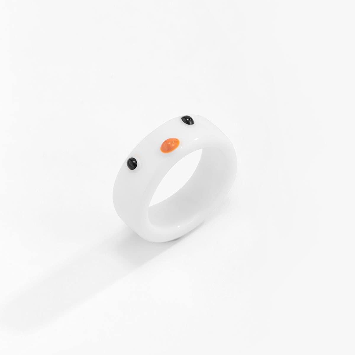 Funny Animal Finger Rings Resin Cute Frog Chick Knuckle Ring Personality Aesthetic Stackable Tail Ring Thumb Band for Women Men(Chick,Orange) (AMX3M07IQMUS) Clear,White / chick