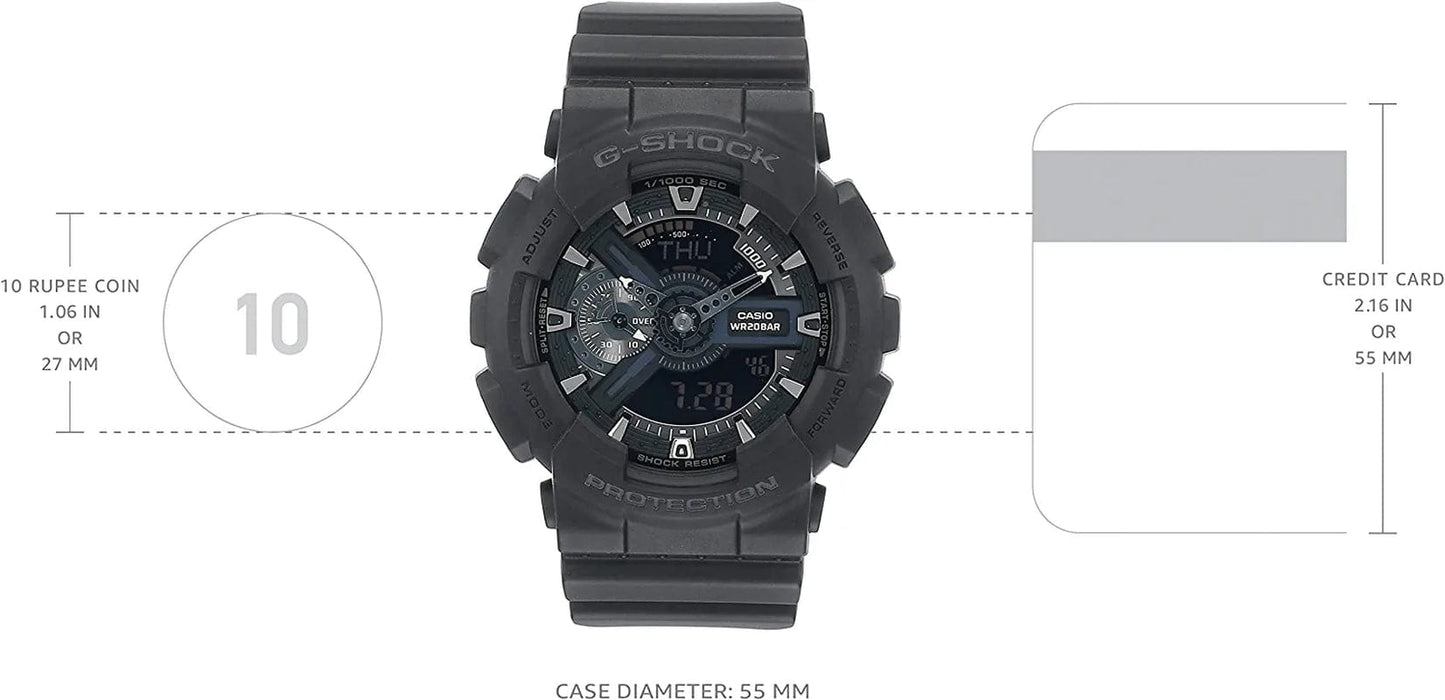 G-Shock Ana-Digi World Time Black Dial Men'S Watch #GA110-1B