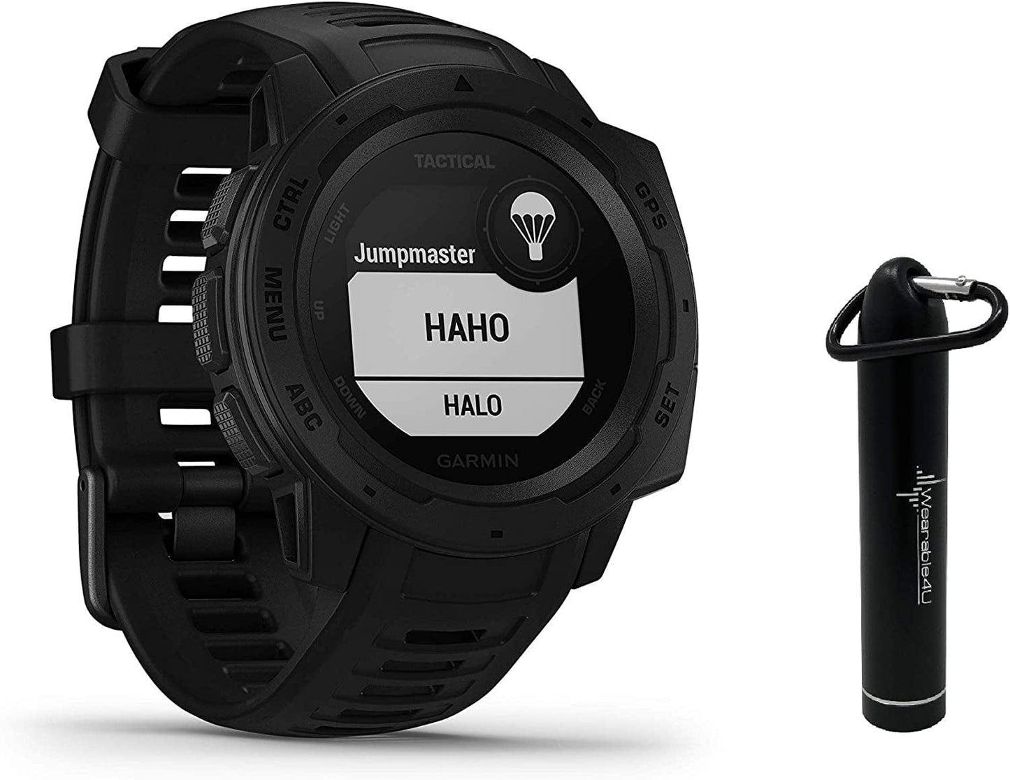 Garmin Instinct 2S GPS Smaller-Sized Rugged Outdoor Smartwatch, Graphite with Corning Gorilla Glass, Multi-Gnss Support Power Bundle Black / Instinct Tactical