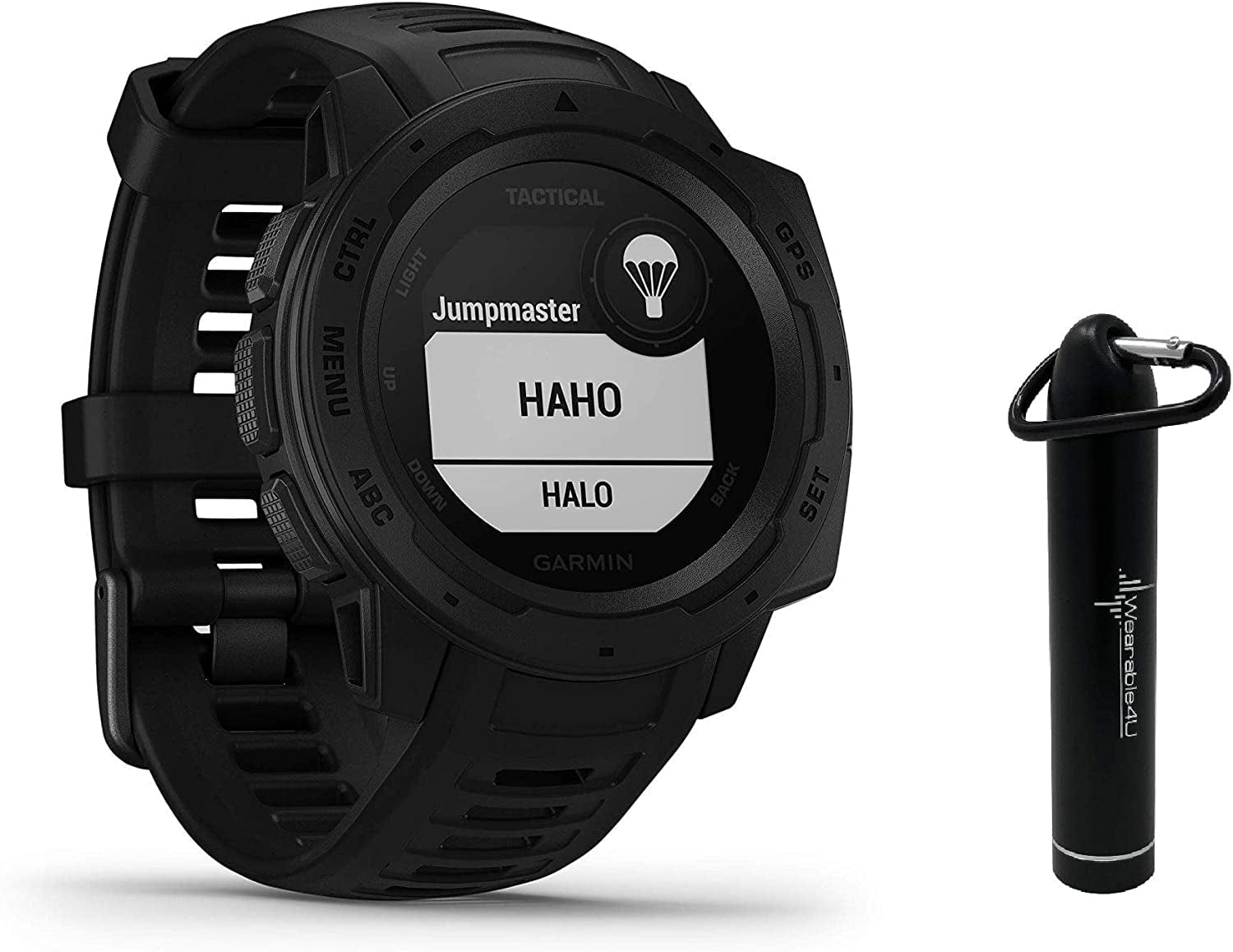 Garmin Instinct 2S GPS Smaller-Sized Rugged Outdoor Smartwatch, Graphite with Corning Gorilla Glass, Multi-Gnss Support Power Bundle Black / Instinct Tactical