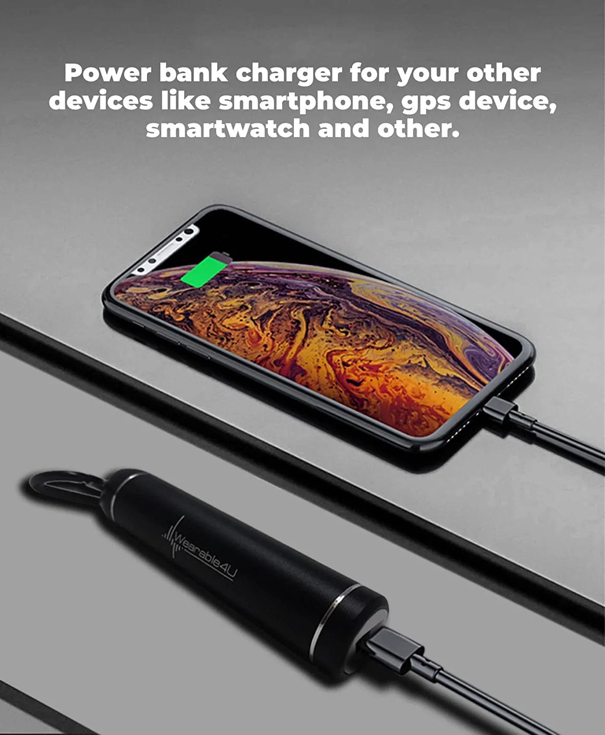 Garmin Instinct 2S GPS Smaller-Sized Rugged Outdoor Smartwatch, Graphite with Corning Gorilla Glass, Multi-Gnss Support Power Bundle