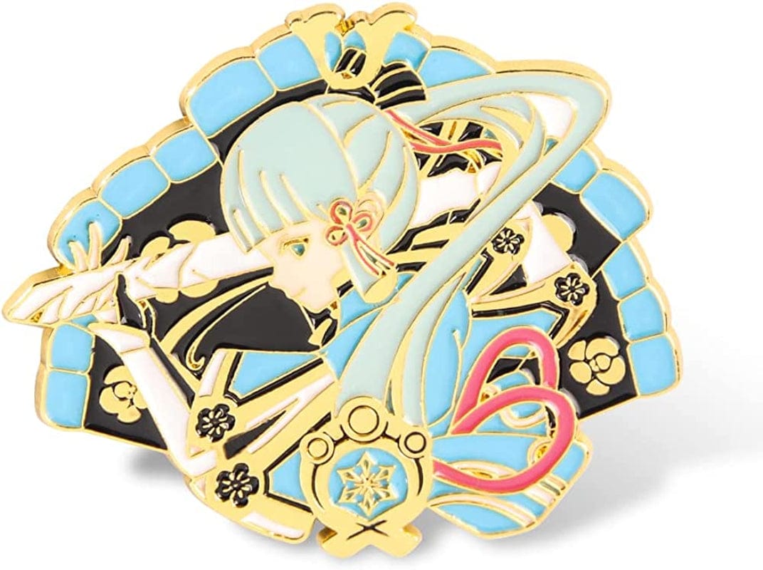 Genshin Impact Hutao Brooch Pin - Hutao Characters Cosplay Enamel Brooch Lapel Pin - Gift for Fans, Women and Girls