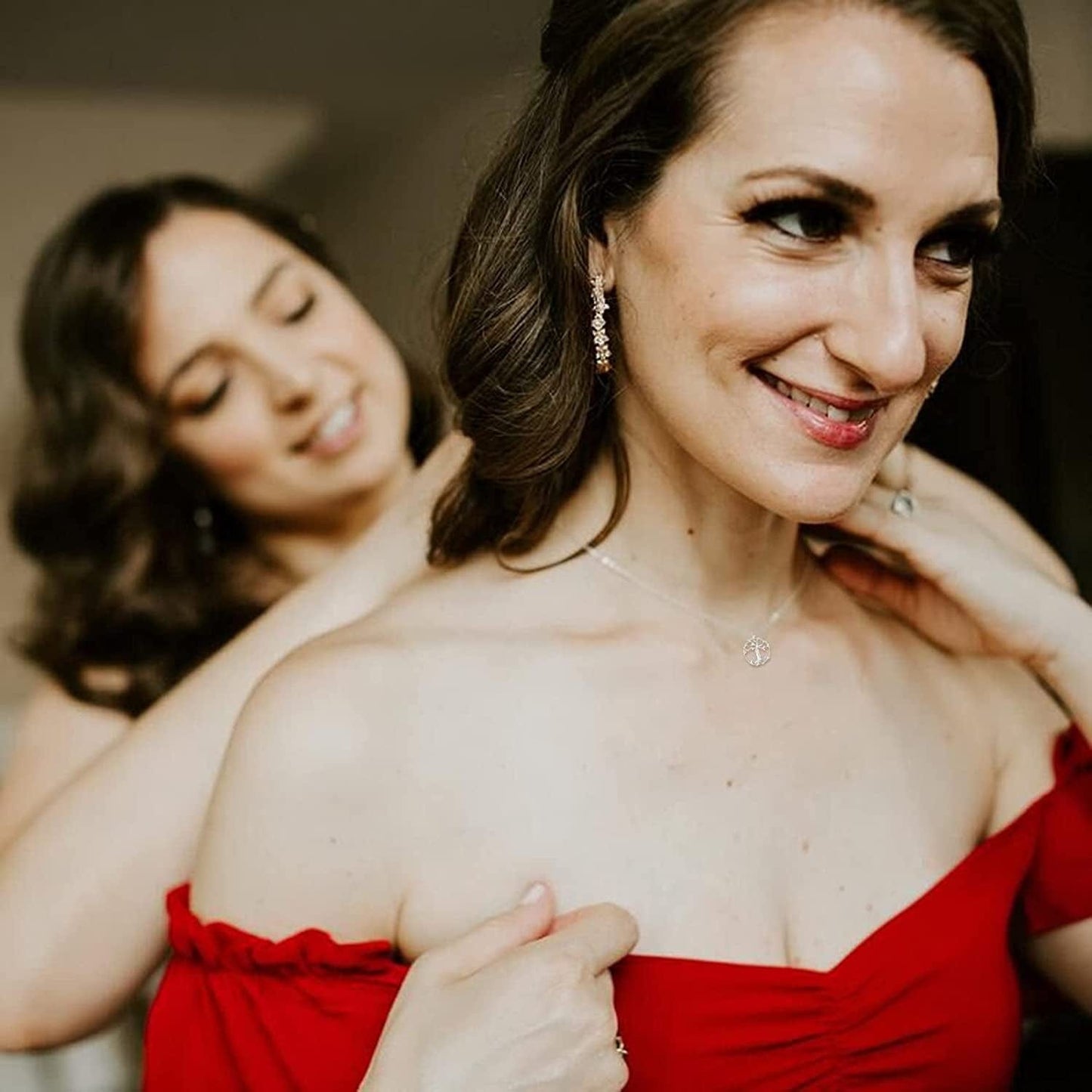 Gifts for Mom, Mothersday Gifts for Mother in Law/Step Mother Wedding Gift, Bonus Mom Gifts from Daughter/Son, Sterling Silver Tree of Life Necklaces for Women