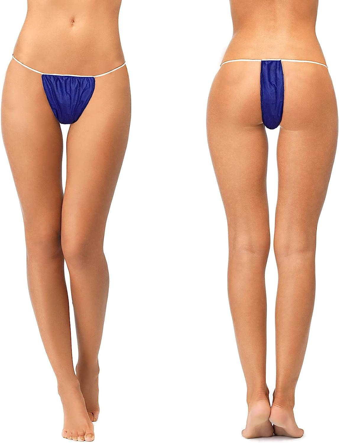 Giugu 50 Pieces Disposable Thong Panties Spa T Thong Underwear Tanning Wraps