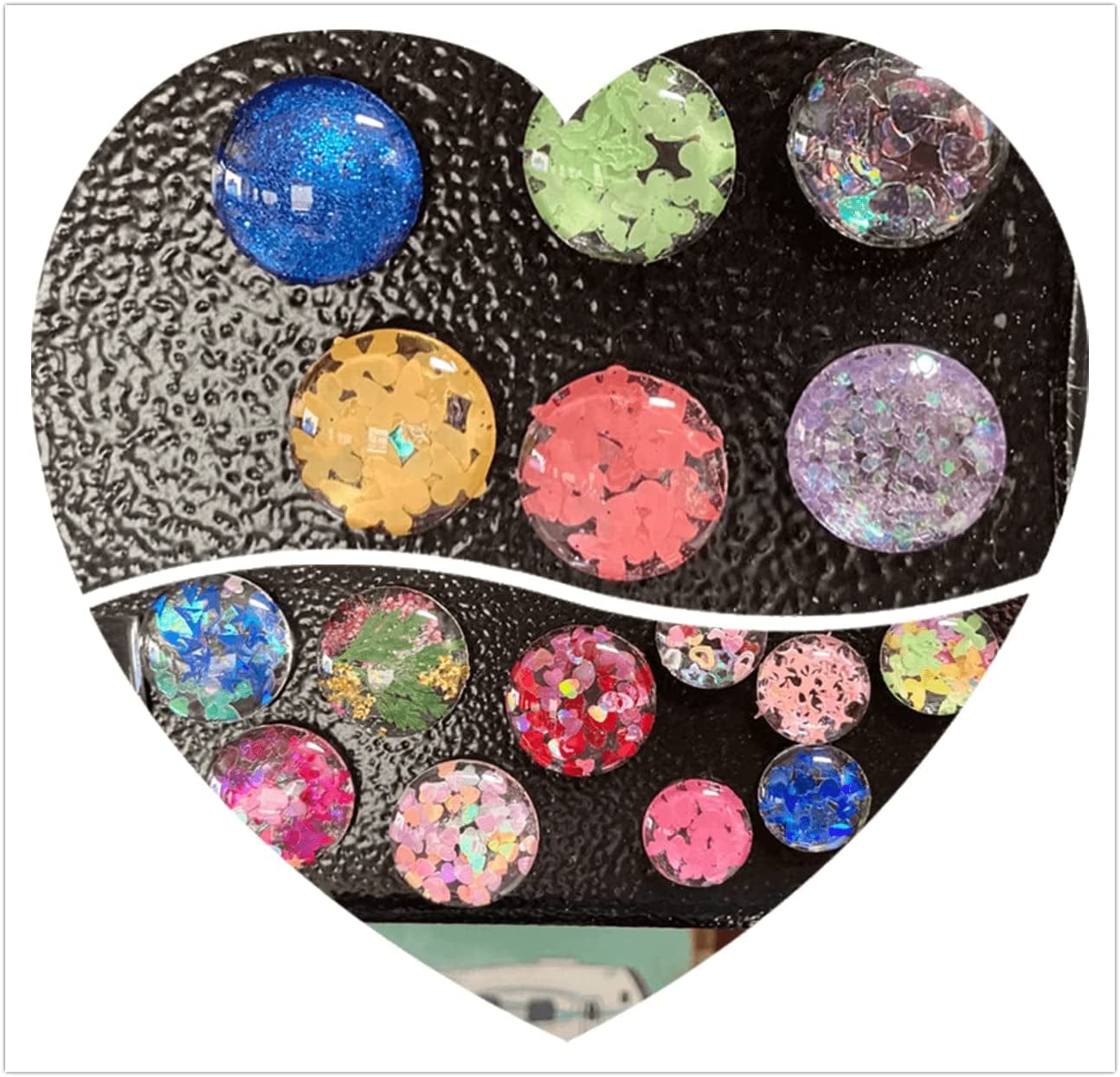 Glass Cabochons Dome Tiles, 40PCS 25Mm, Thickness 6.2Mm, Clear round Flat Back Dome Cabochons Set for DIY Craft Photo Charms, Cameo Pendants, Rings, Necklace and Jewelry Making