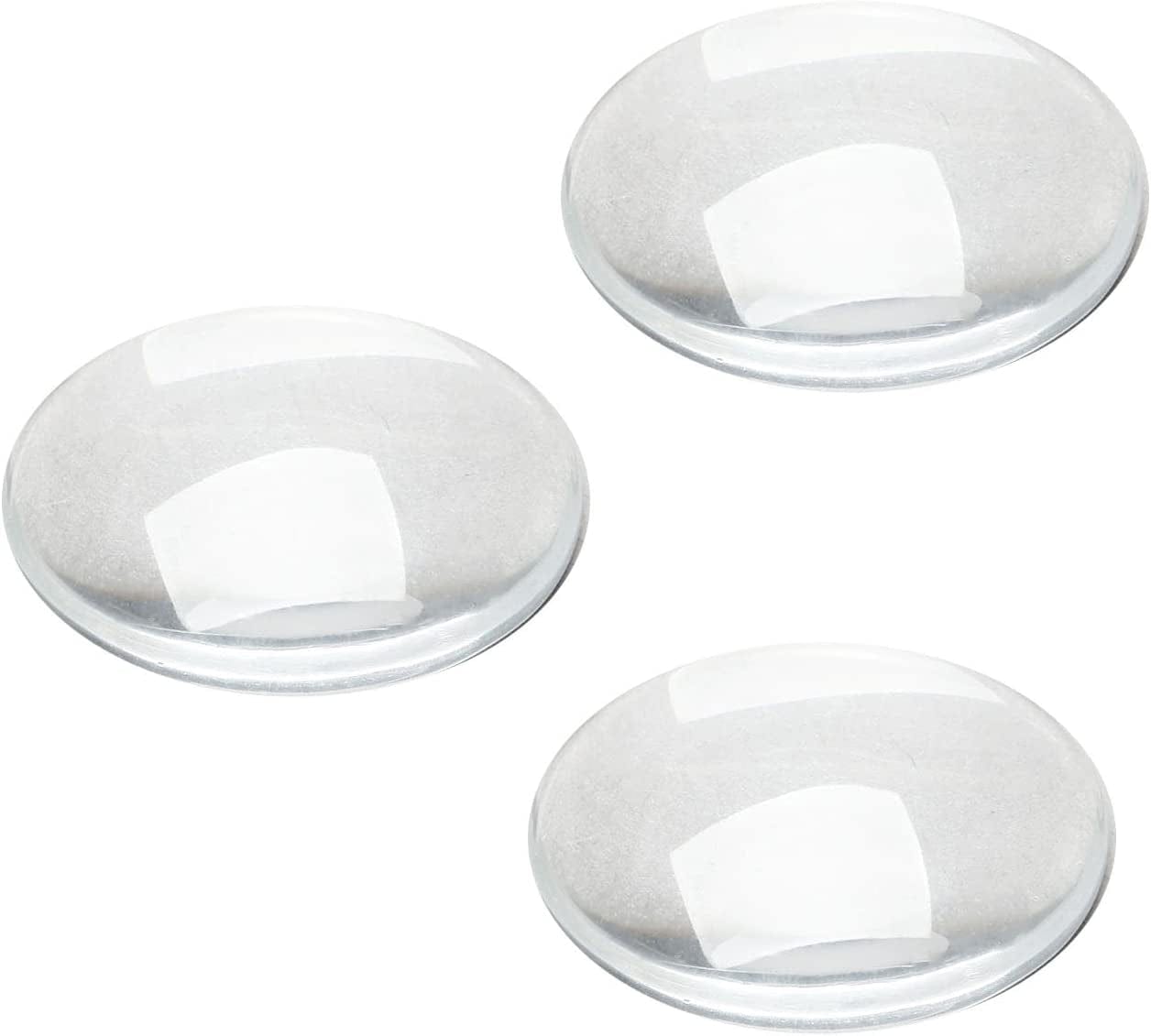 Glass Cabochons Dome Tiles, 40PCS 25Mm, Thickness 6.2Mm, Clear round Flat Back Dome Cabochons Set for DIY Craft Photo Charms, Cameo Pendants, Rings, Necklace and Jewelry Making