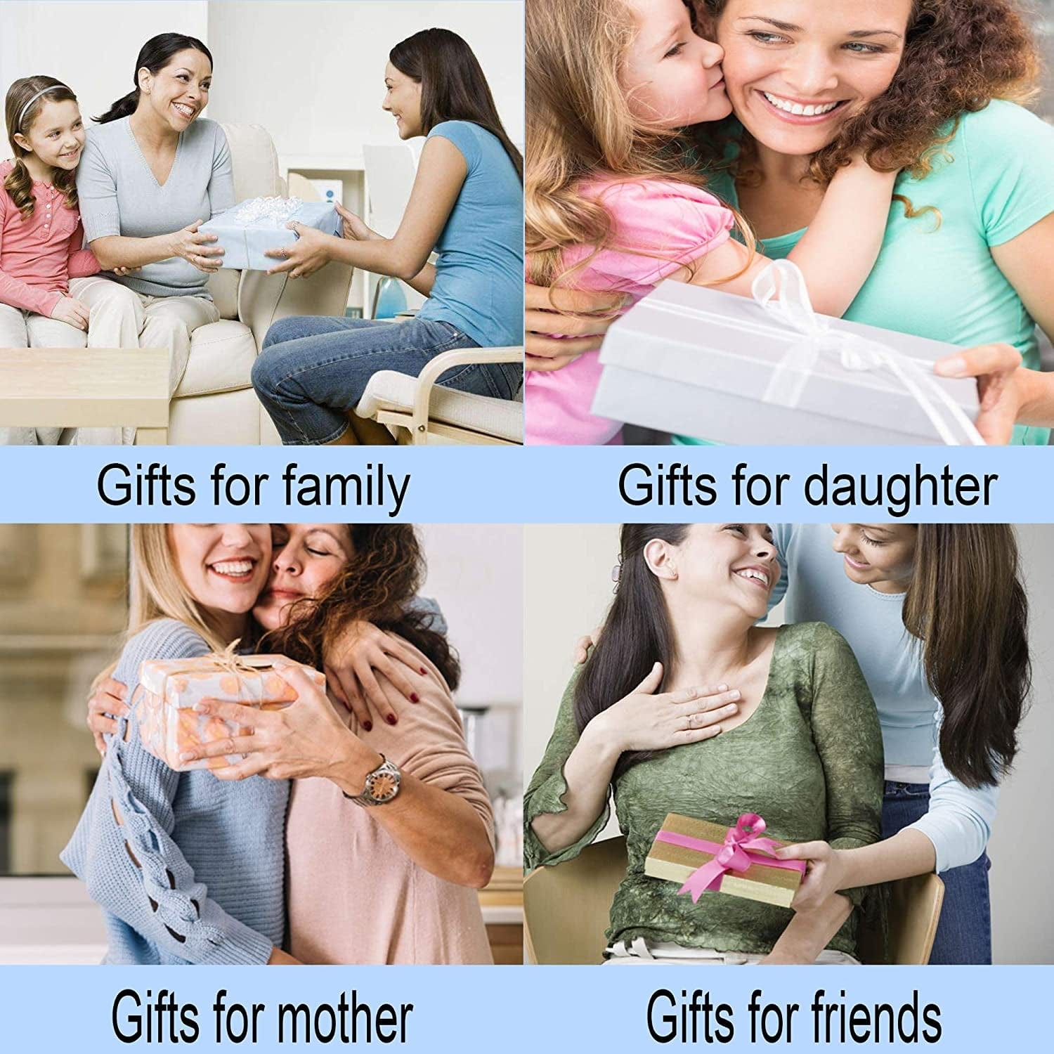 Godmother Gifts Two Interlocking Infinity Double Circles Sterling Silver Necklace Christmas Gifts for Women will you be my godmother