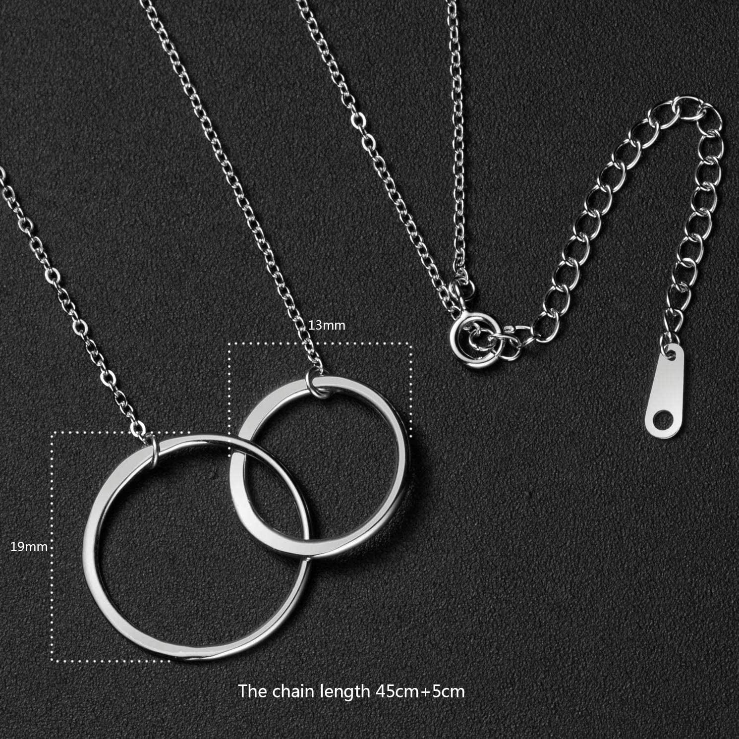 Godmother Gifts Two Interlocking Infinity Double Circles Sterling Silver Necklace Christmas Gifts for Women will you be my godmother