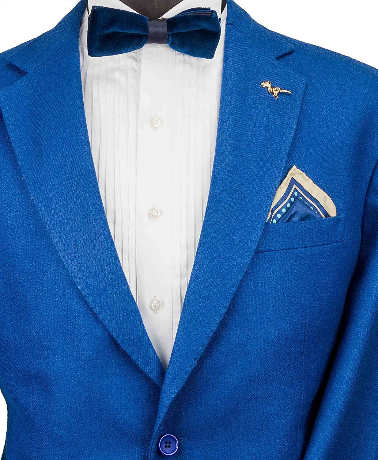 Gold Dinosaur Lapel Pin Badge Coat Suit Collar Accessories Brooch for Men Golden