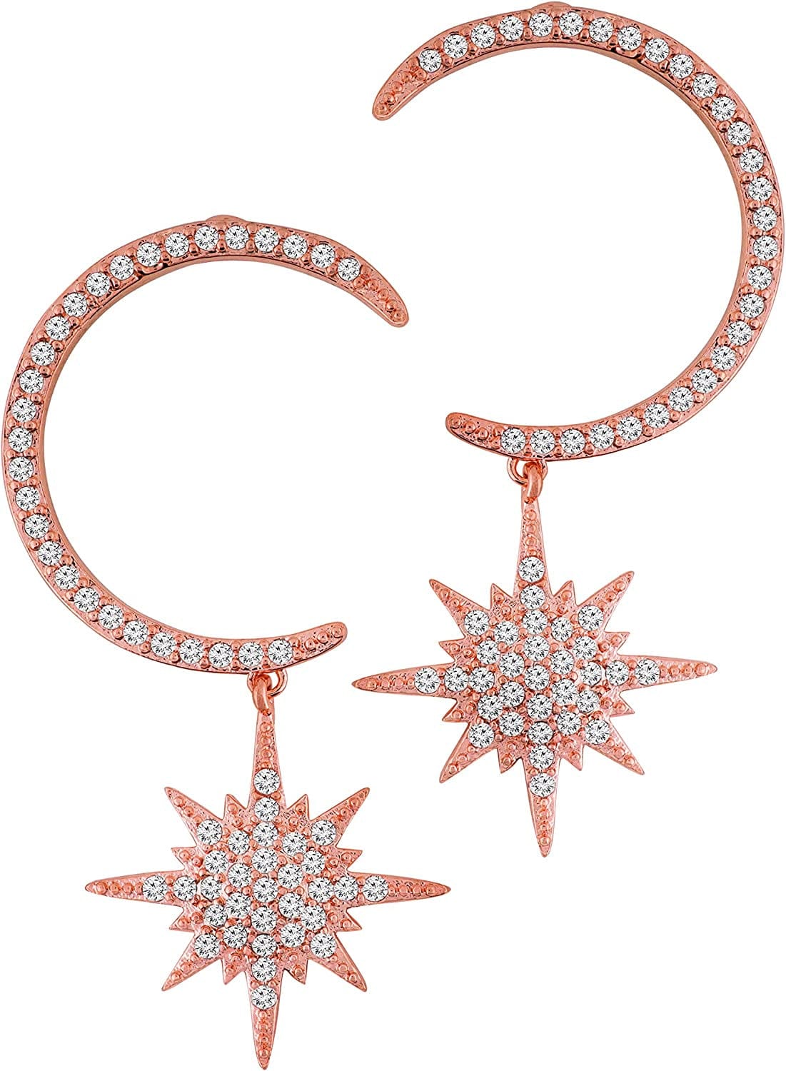 Gothic Boho Sun and Moon Earrings, Crescent Moon Star Pendant, Celestial Earrings, Goth Jewelry Gift for Women, Christmas Gift for Women… 10