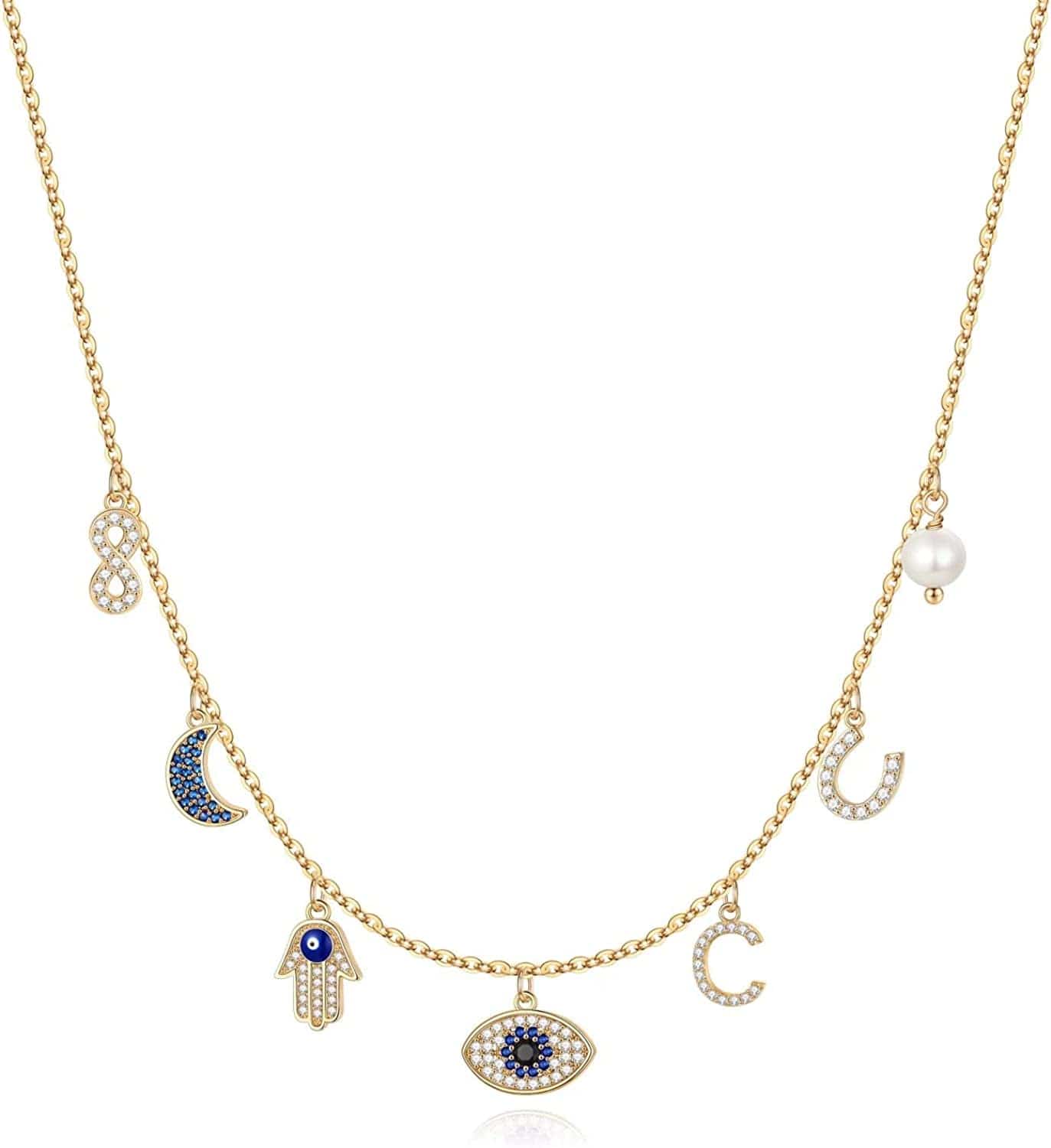 Graduation Gifts for Her 2022,College Graduation Gifts 14K White Gold Plated Graduation Butterfly Necklace Heart Pendant Initial Necklaces for Women Elementary High School Graduation Gifts for Girls C-1