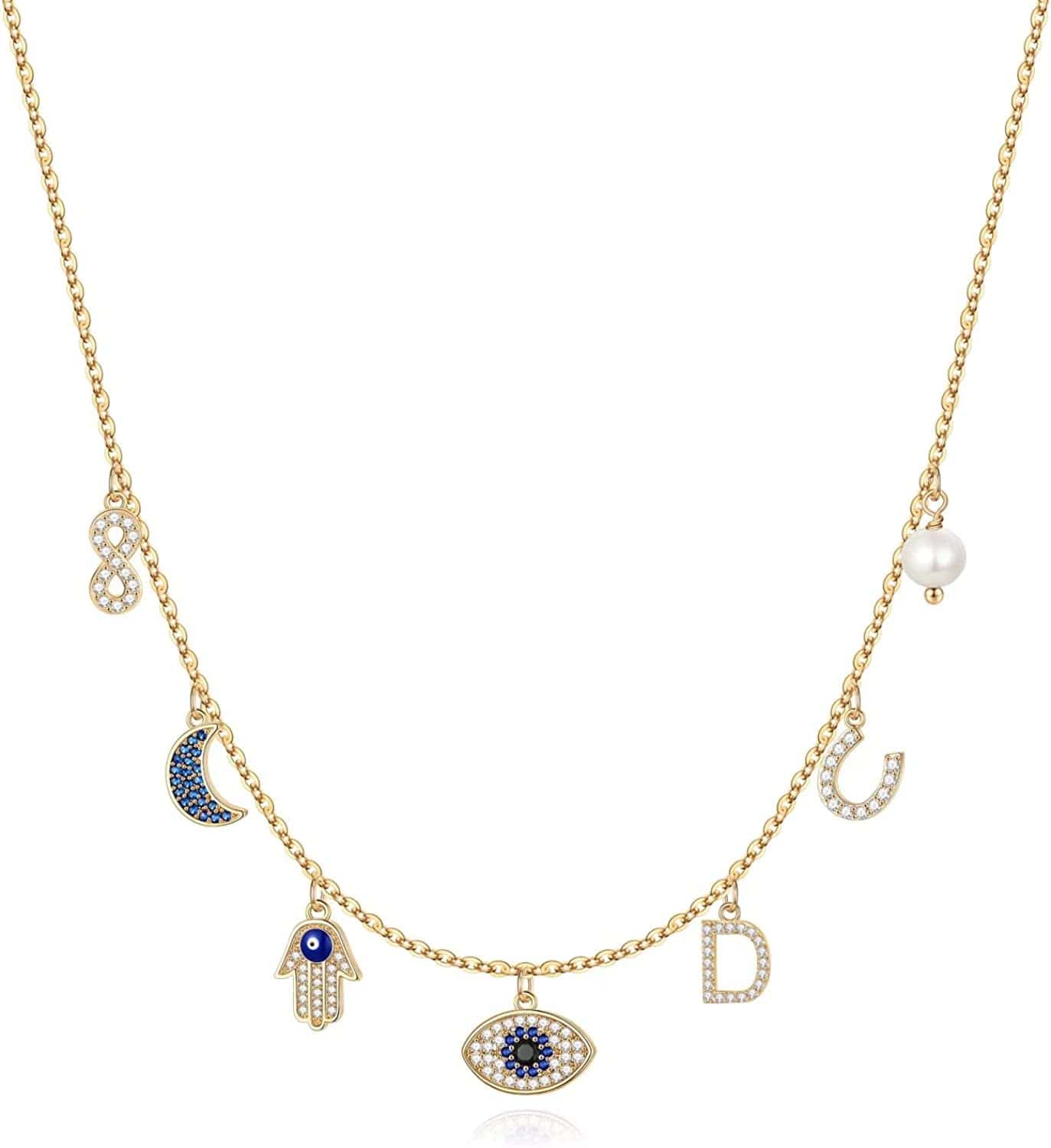 Graduation Gifts for Her 2022,College Graduation Gifts 14K White Gold Plated Graduation Butterfly Necklace Heart Pendant Initial Necklaces for Women Elementary High School Graduation Gifts for Girls D-1