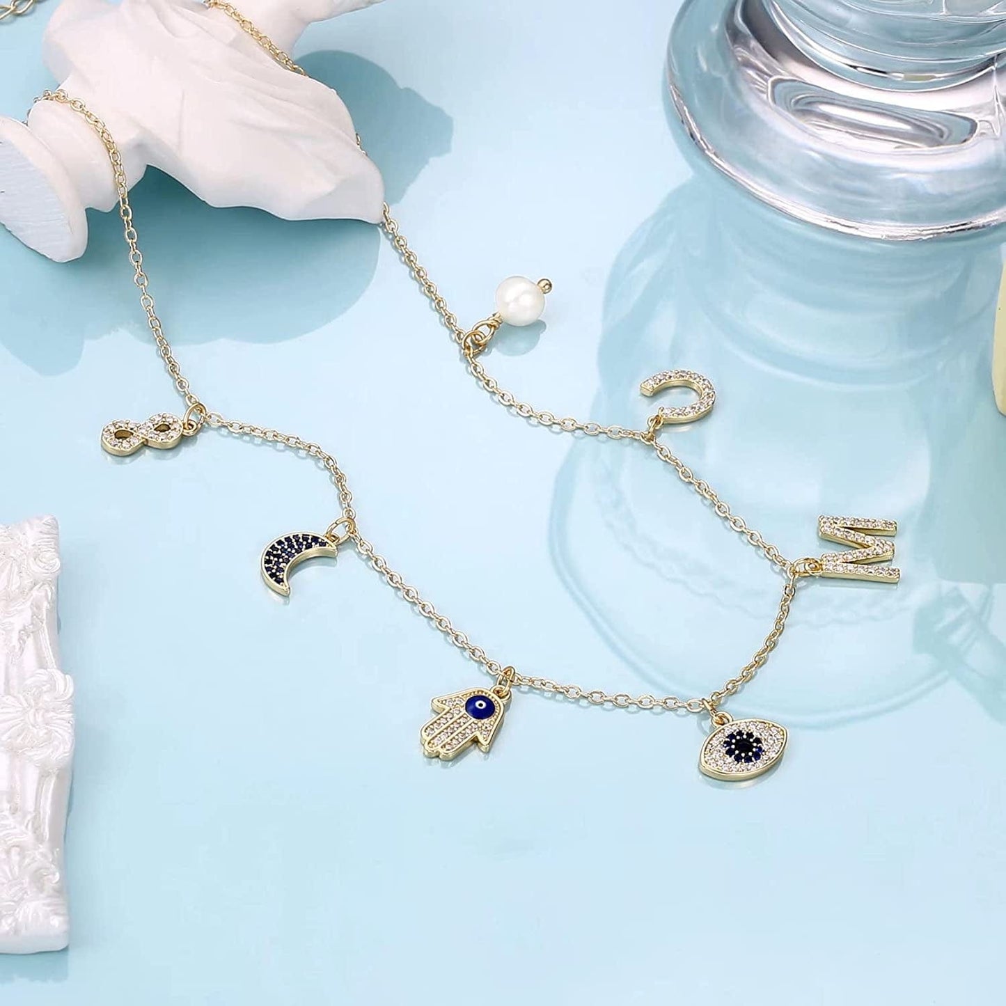 Graduation Gifts for Her 2022,College Graduation Gifts 14K White Gold Plated Graduation Butterfly Necklace Heart Pendant Initial Necklaces for Women Elementary High School Graduation Gifts for Girls